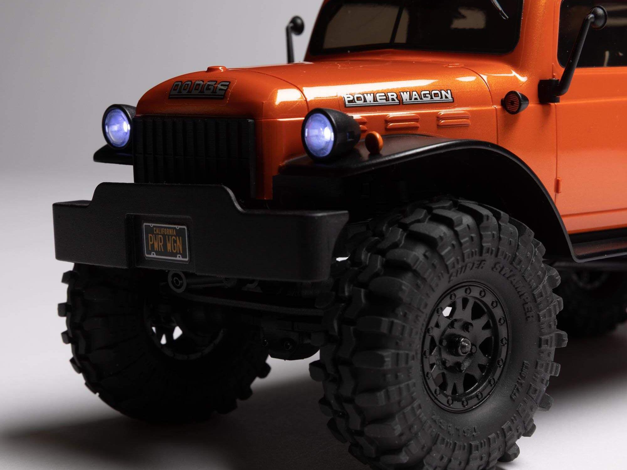 Axial 1/24 SCX24 Dodge Power Wagon 4WD Rock Crawler Brushed RTR - Orange-24