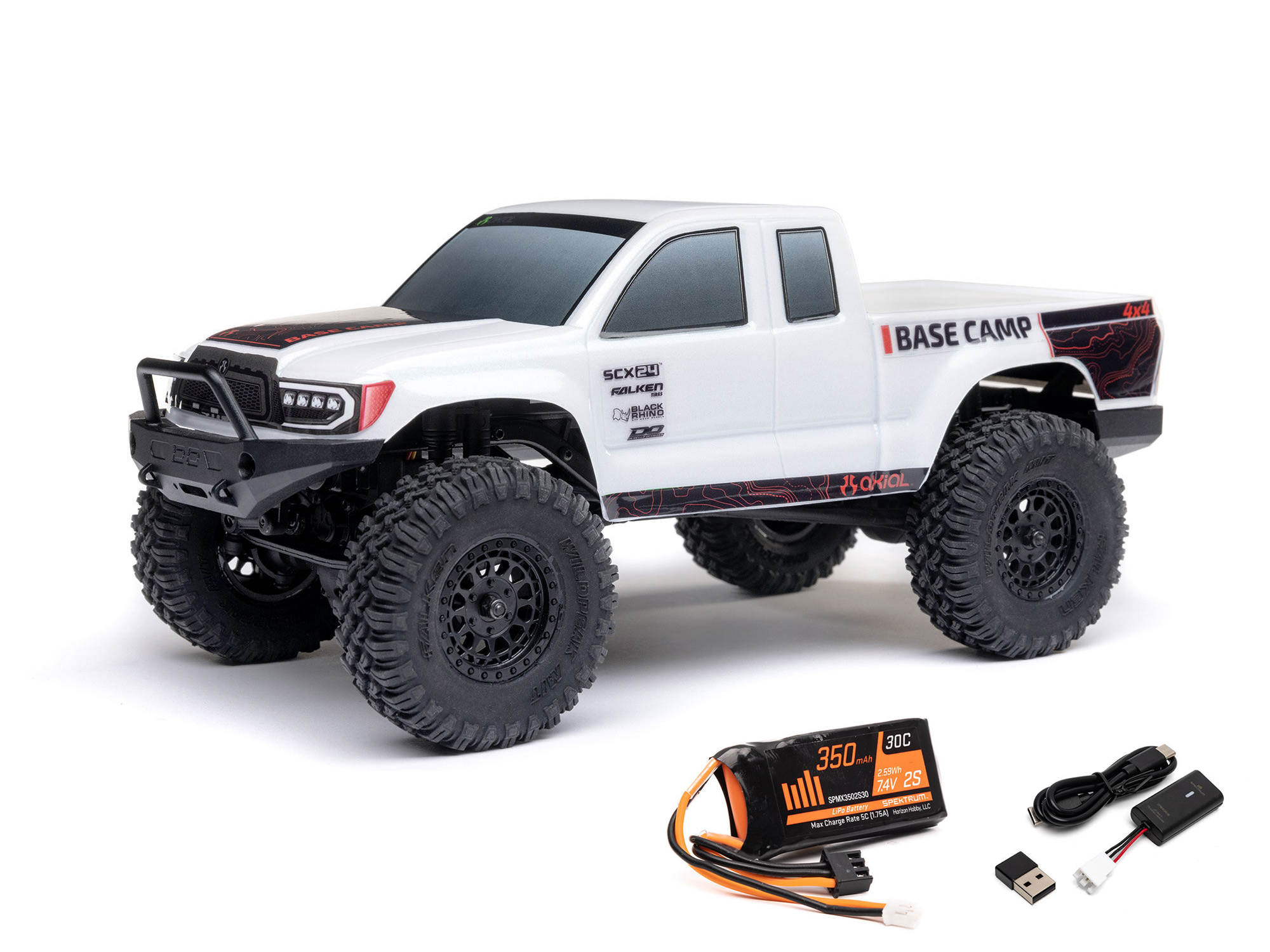 Axial SCX24 Base Camp 4WD Rock Crawler RTR White-10