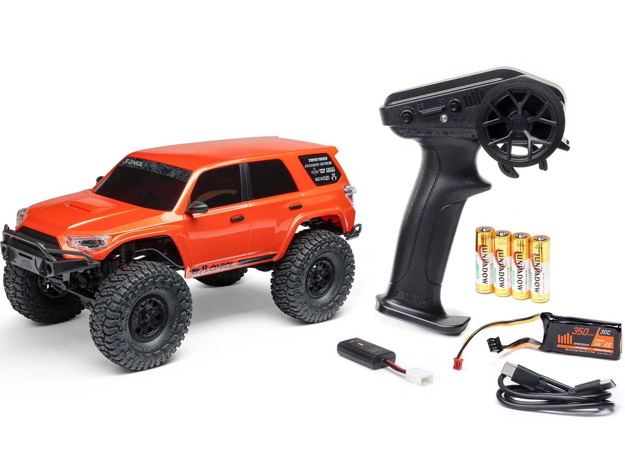 1/24 SCX24 Toyota 4Runner 4X4 Rock Crawler RTR Orange-13