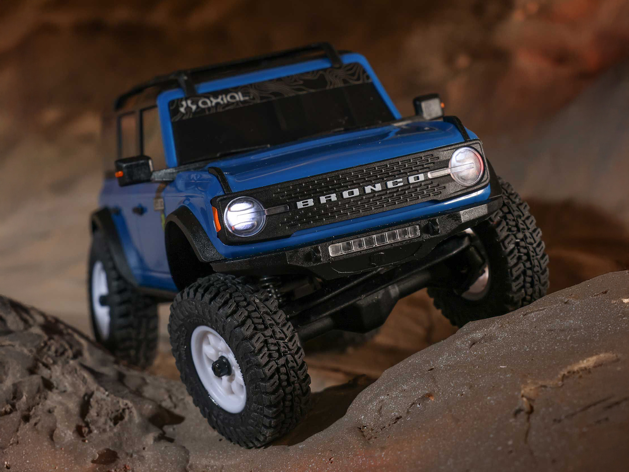 1/30 SCX30 Ford Bronco 4X4 RTR Rock Crawler Blue-26