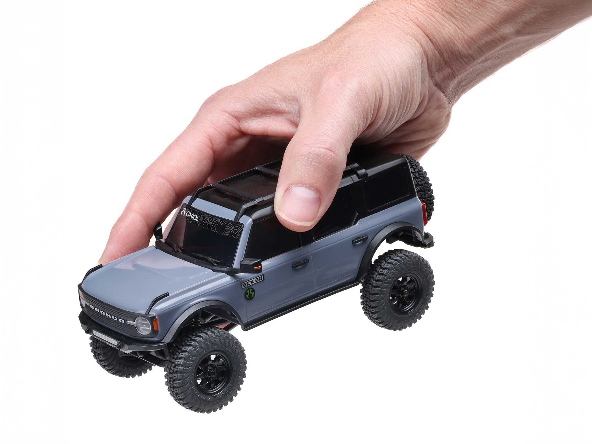 1/30 SCX30 Ford Bronco 4X4 RTR Rock Crawler Grey-9