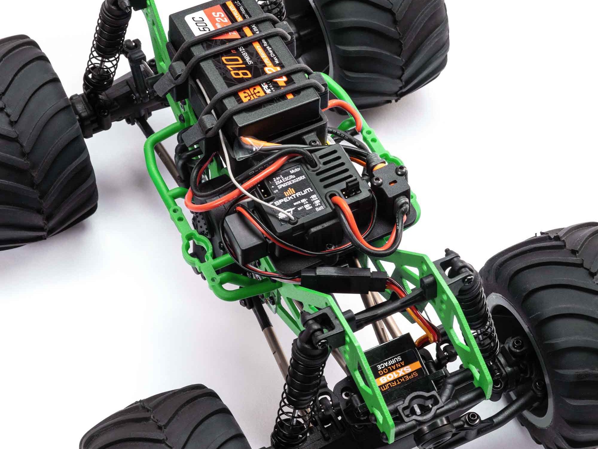 Losi 1/18 Mini LMT 4X4 Brushed Monster Truck RTR - Grave Digger-23
