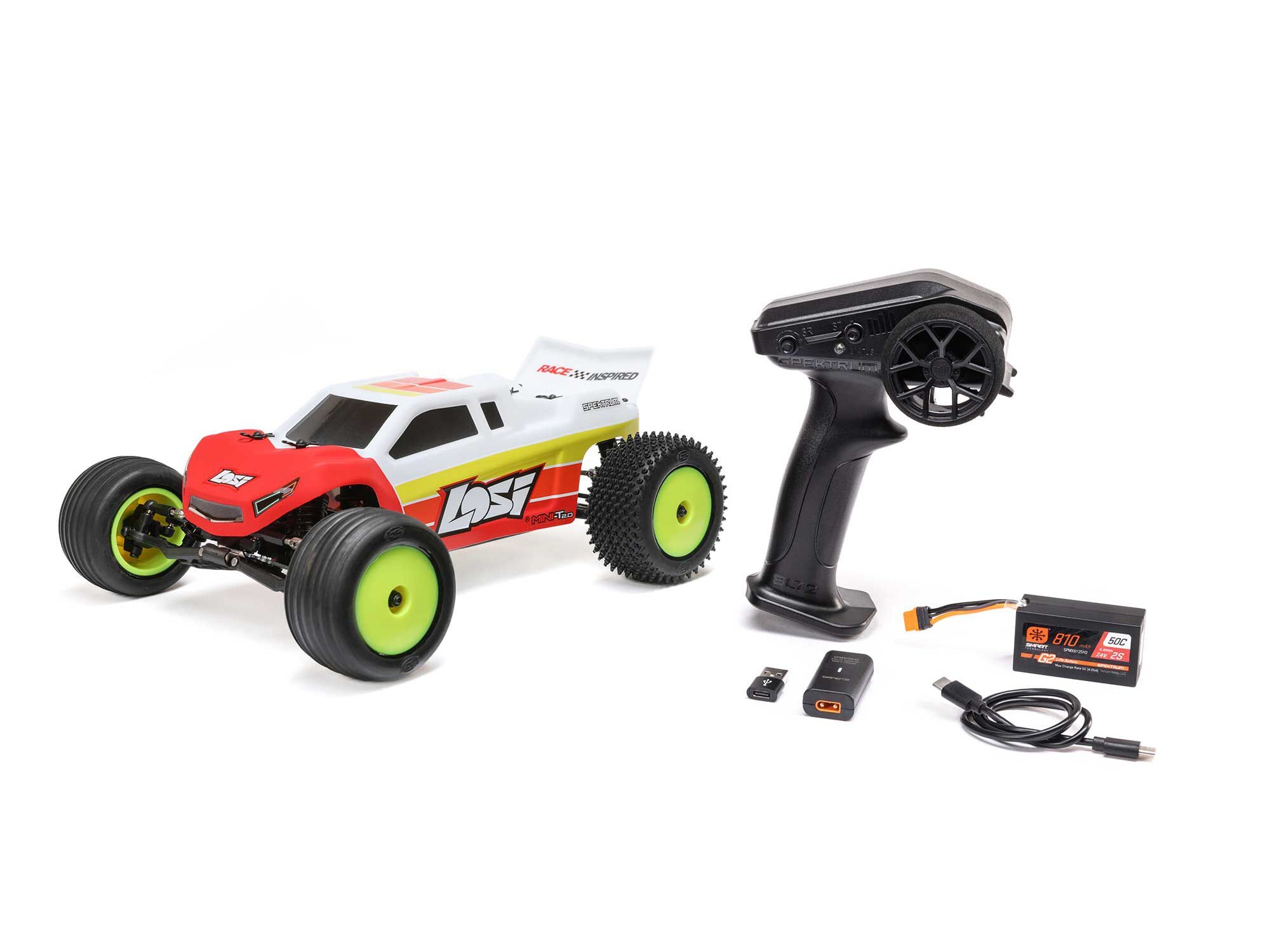 1/18 Mini-T 2.0 V2 2WD Stadium Truck Brushless RTR Red-9