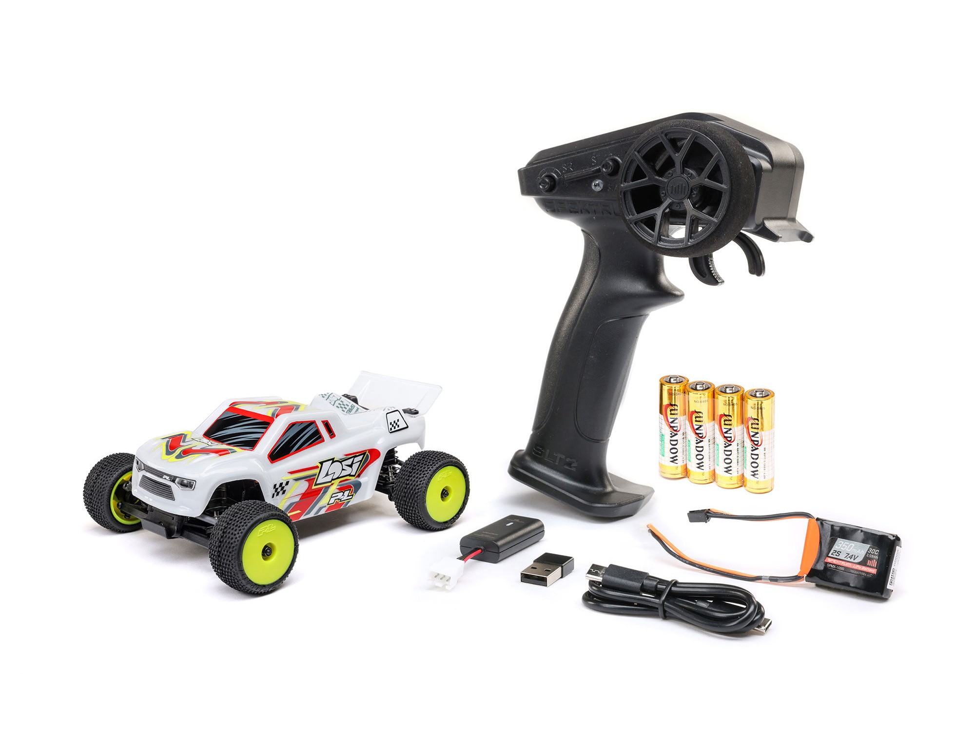 Losi 1/28 Micro-T 2WD Stadium Truck RTR White-18