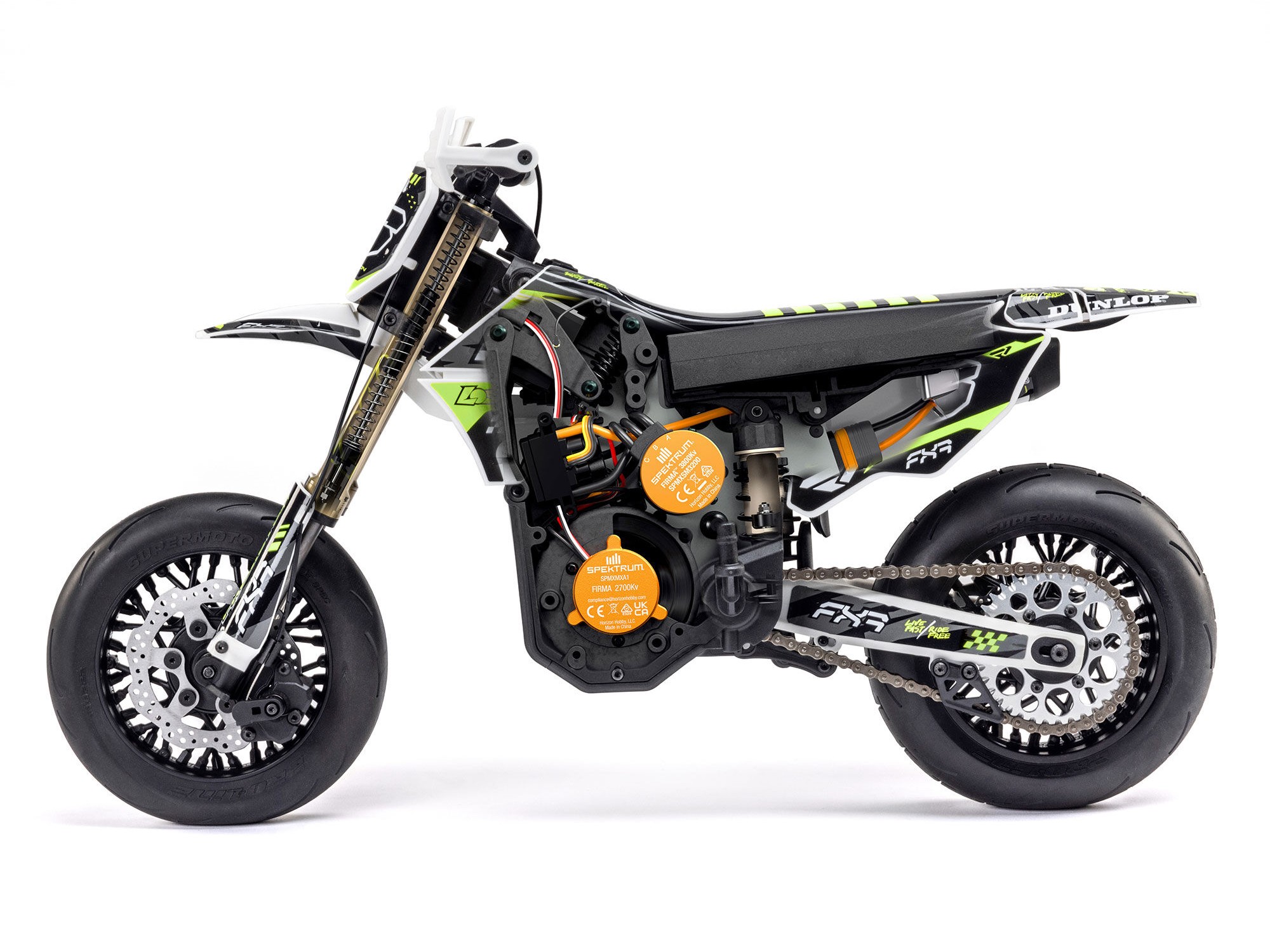 Losi 1/4 Promoto-SM FXR Supermoto Motorcycle RTR Basic - White-20