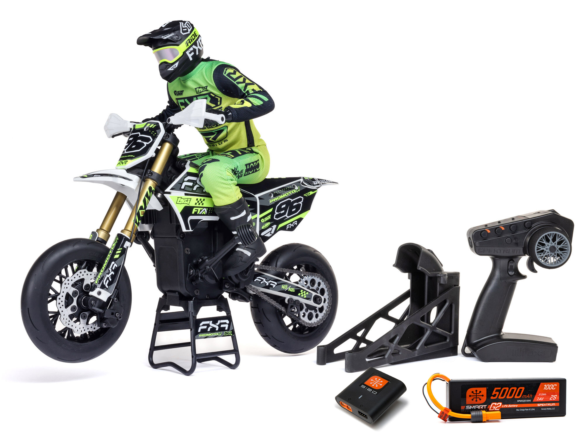 Losi 1/4 Promoto-SM FXR Supermoto Motorcycle RTR (Battery and Charger Included) - White-12