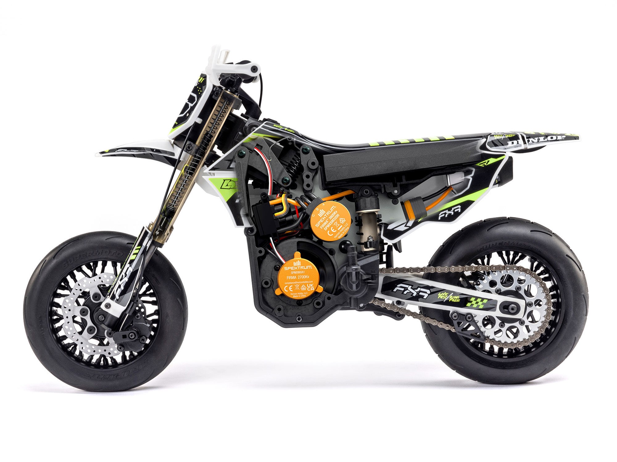 Losi 1/4 Promoto-SM FXR Supermoto Motorcycle RTR (Battery and Charger Included) - White-18