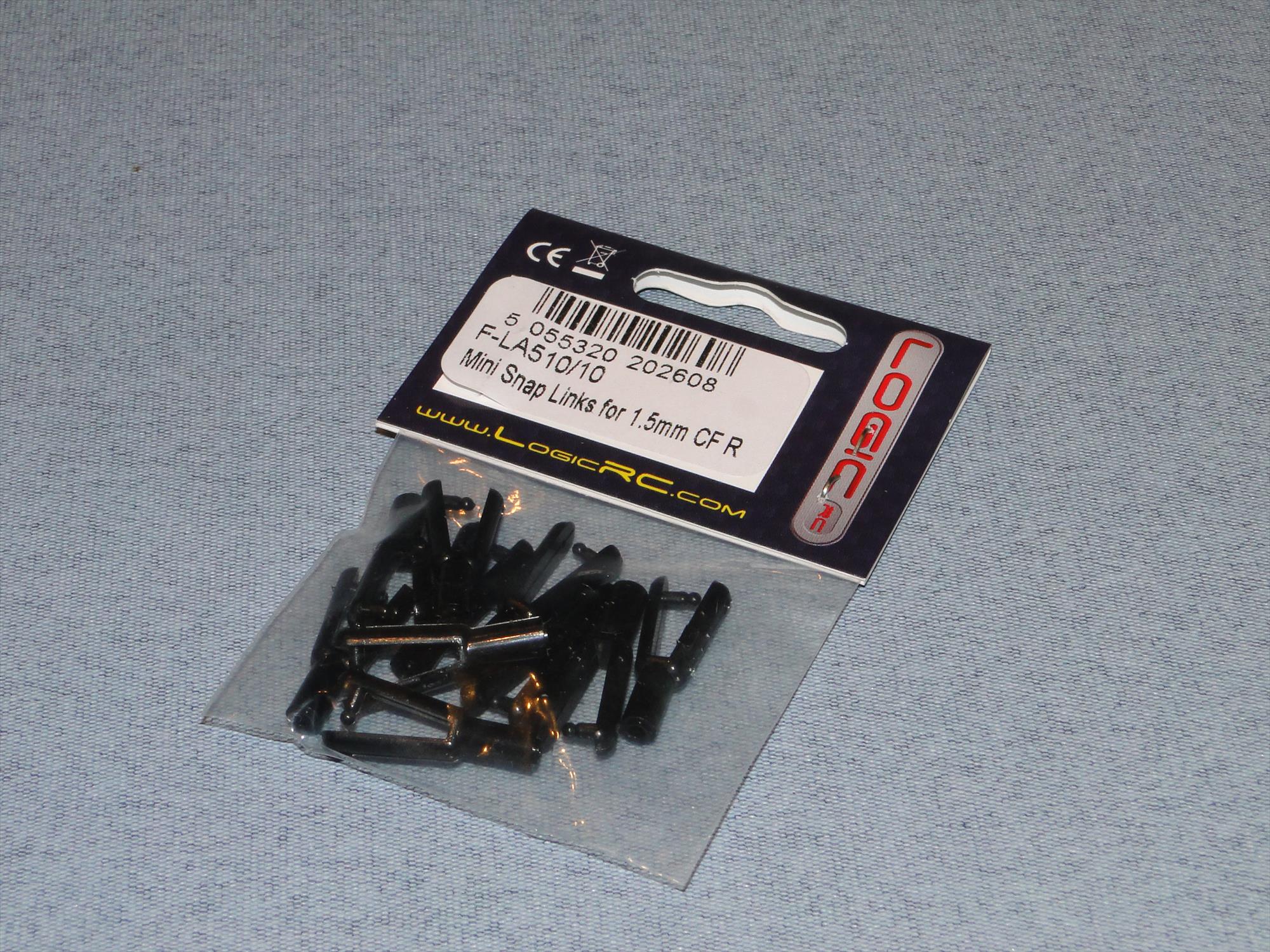 Mini Snap Links 1.5mm CF Rod (Pk10)-2