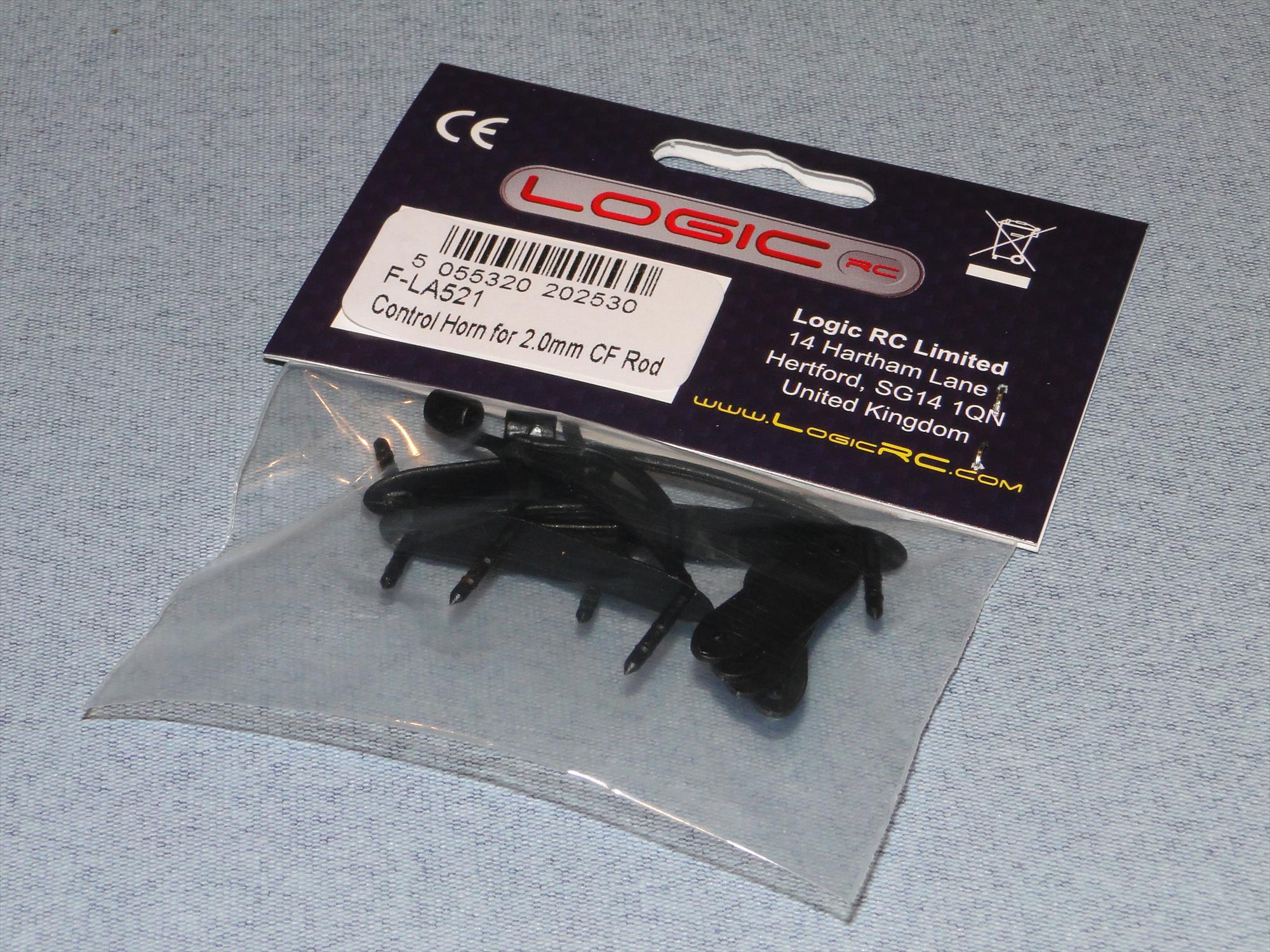 Control Horn for 2.0mm CF Rod (Pk4)-2