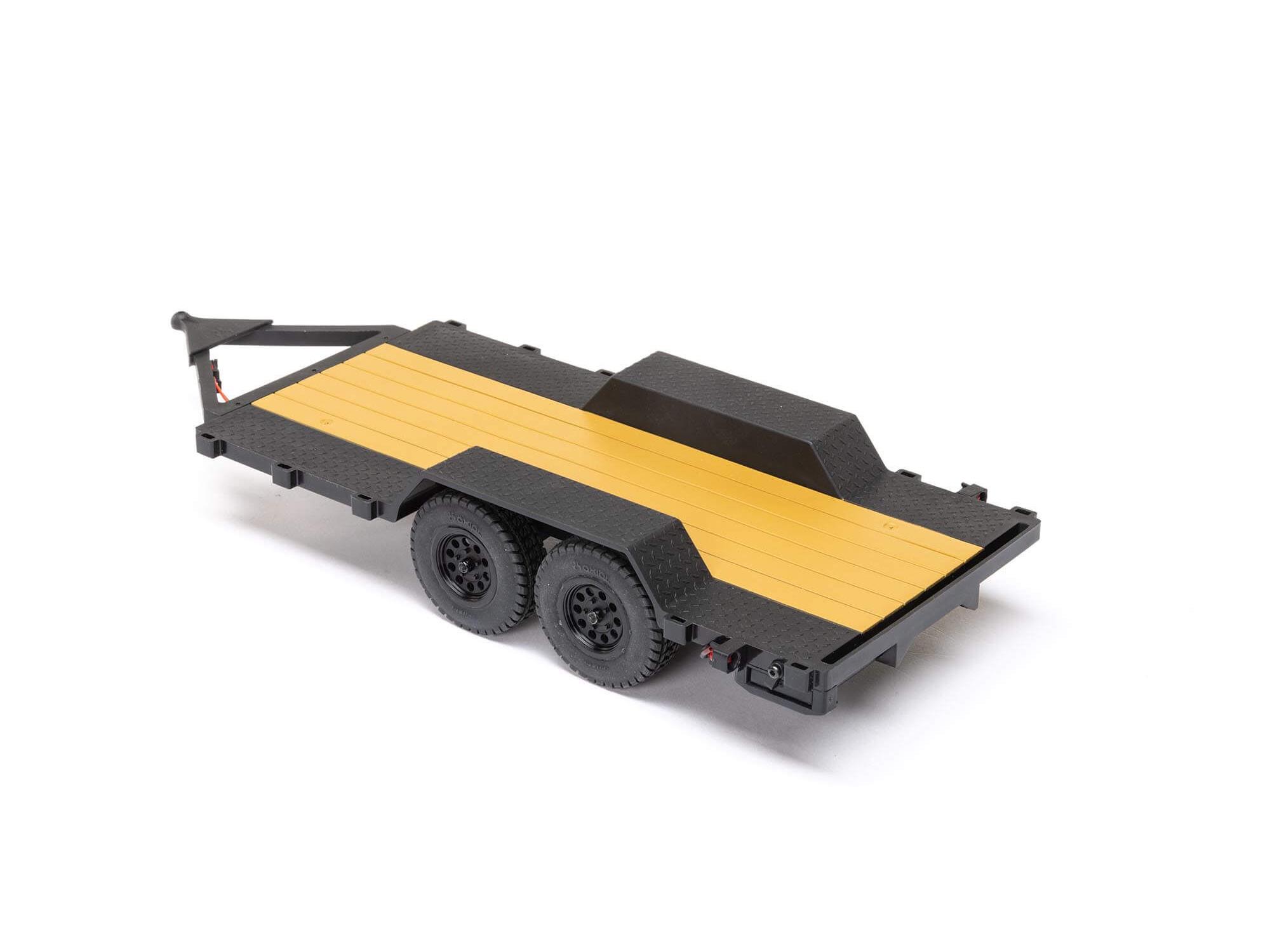 Axial SCX24 Flat Bed Vehicle Trailer with LED Taillights:1/24th-3