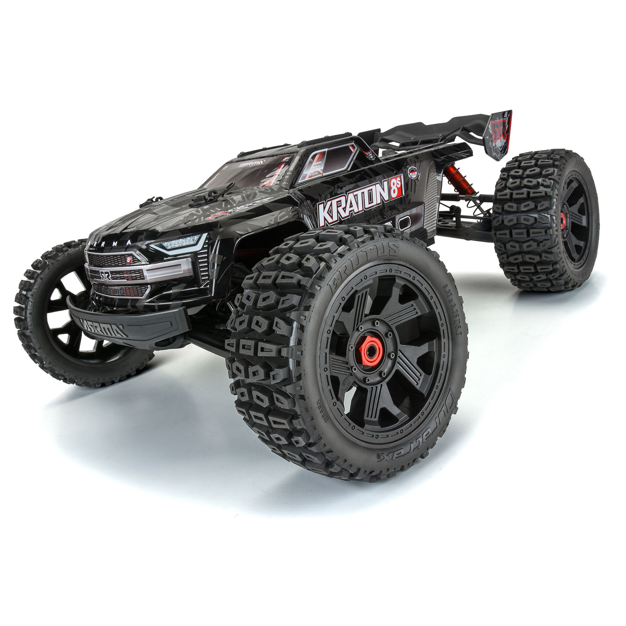 1/6 Brutus F/R 5.7" Monster Truck Tires MTD 24mm Black Rippe-5