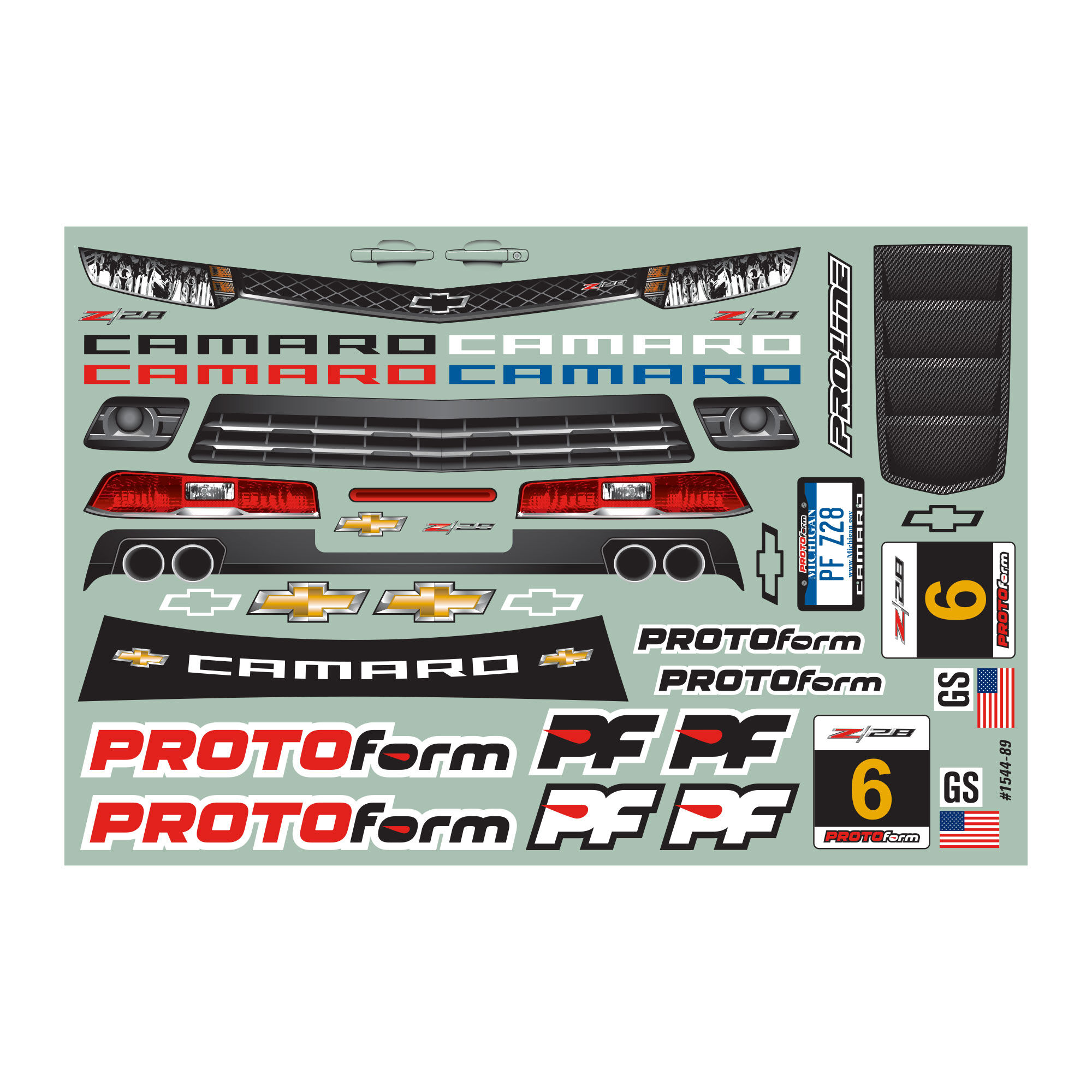1/10 Chevy Camaro Z/28 Clear Body: 190mm Touring Car-10