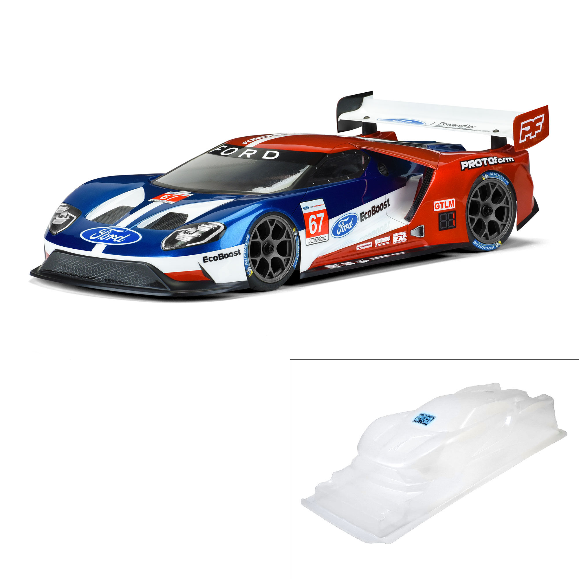 110-ford-gt-lw-clear-body-190mm-touring-car-with-lp-shock