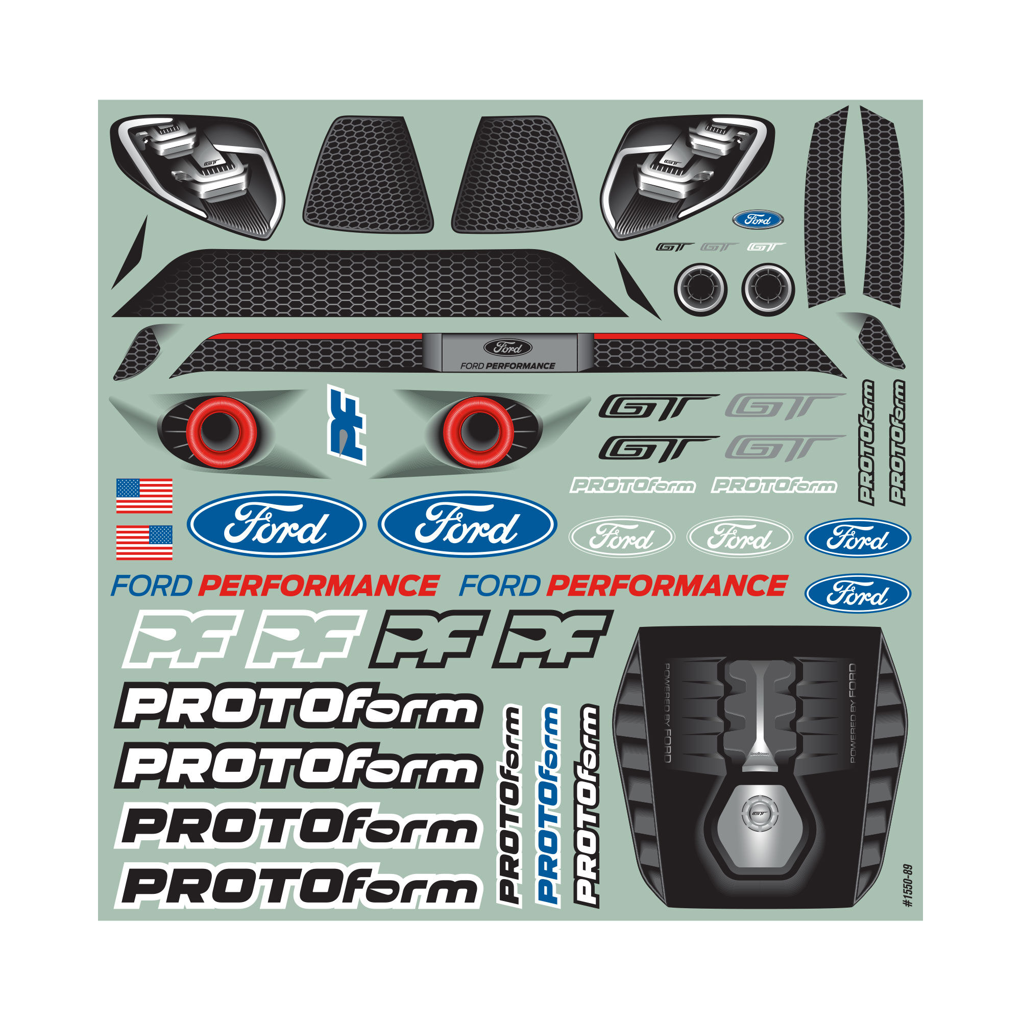 1/10 Ford GT LW Clear Body: 190mm Touring Car with LP shock-8