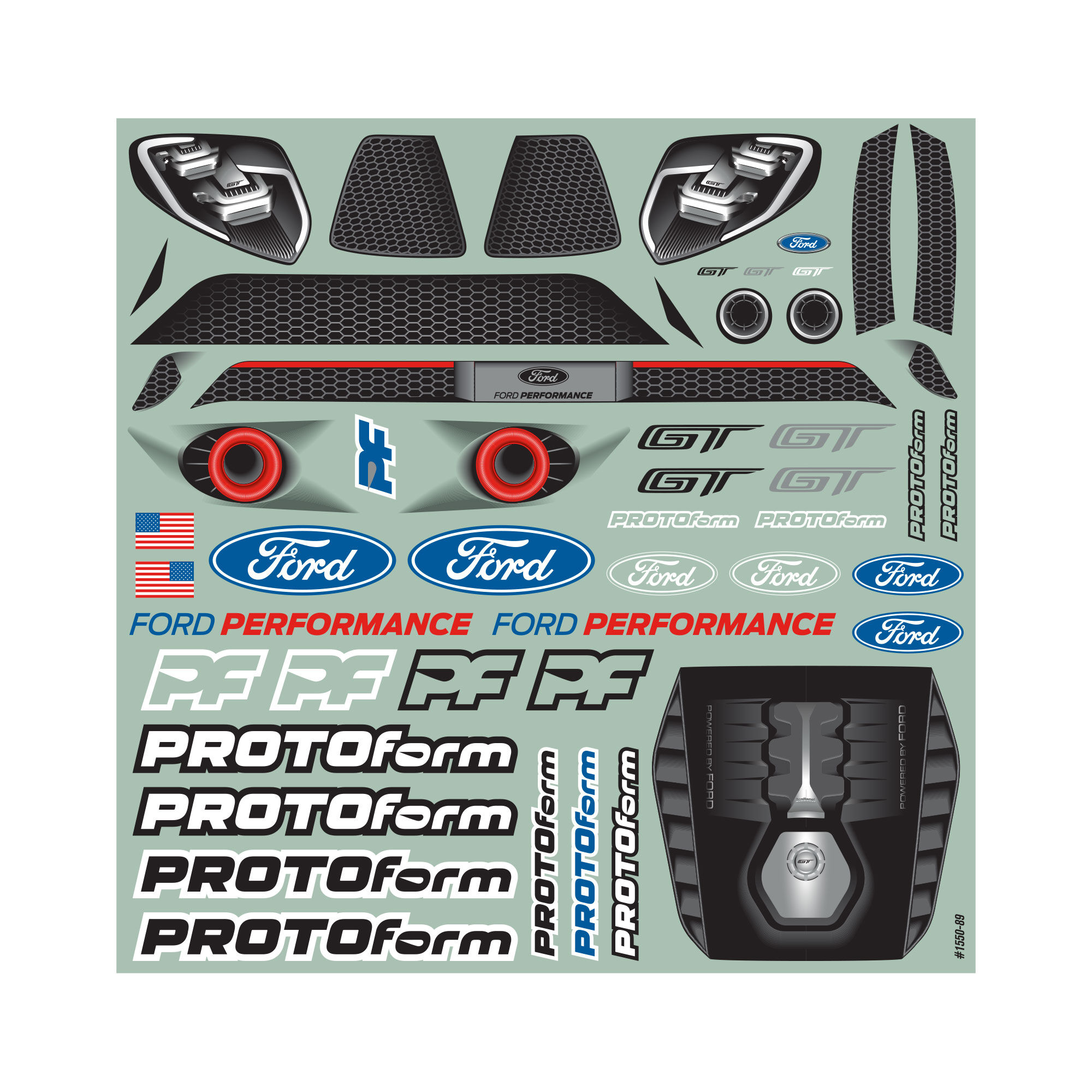 1/10 Ford GT LW Clear Body: 190mm Touring Car with LP shock-9
