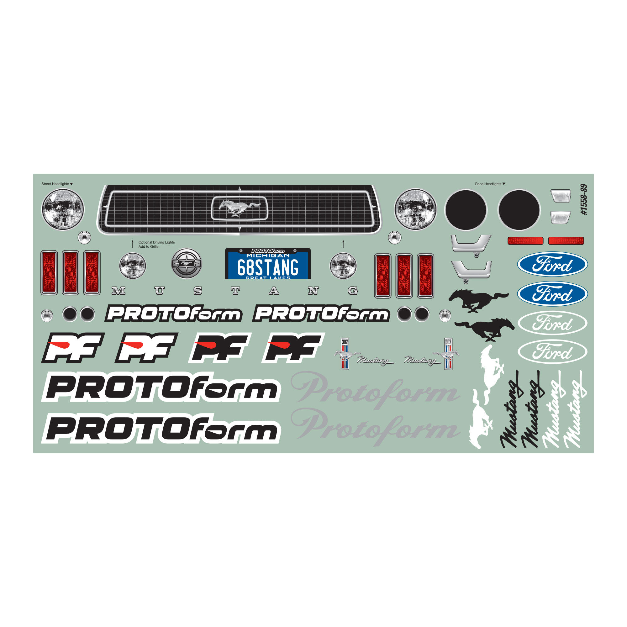 1/10 1968 Ford Mustang Clear Body: Vintage Trans-Am-11