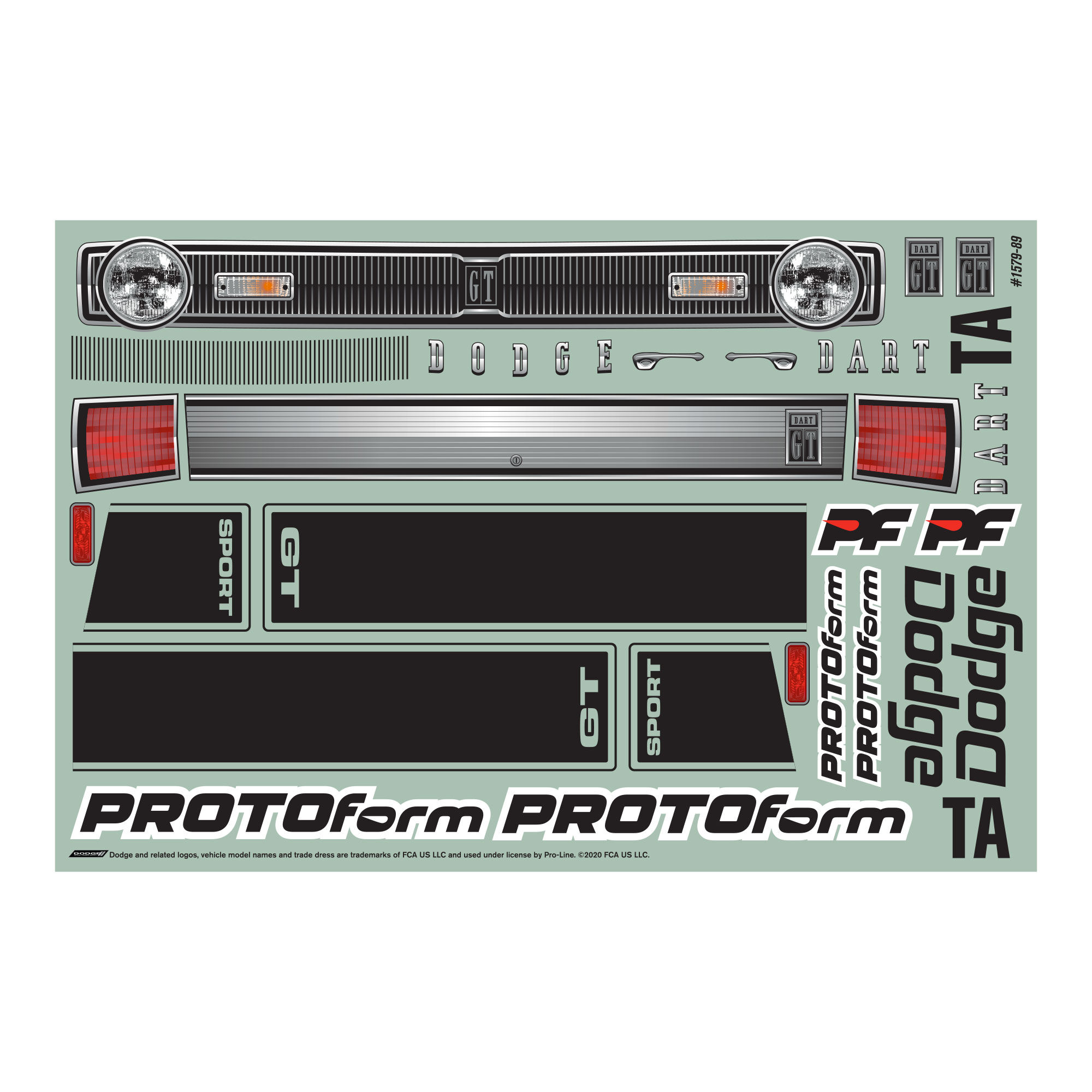 1/10 1967 Dodge Dart Clear Body: Vintage Trans-Am-10