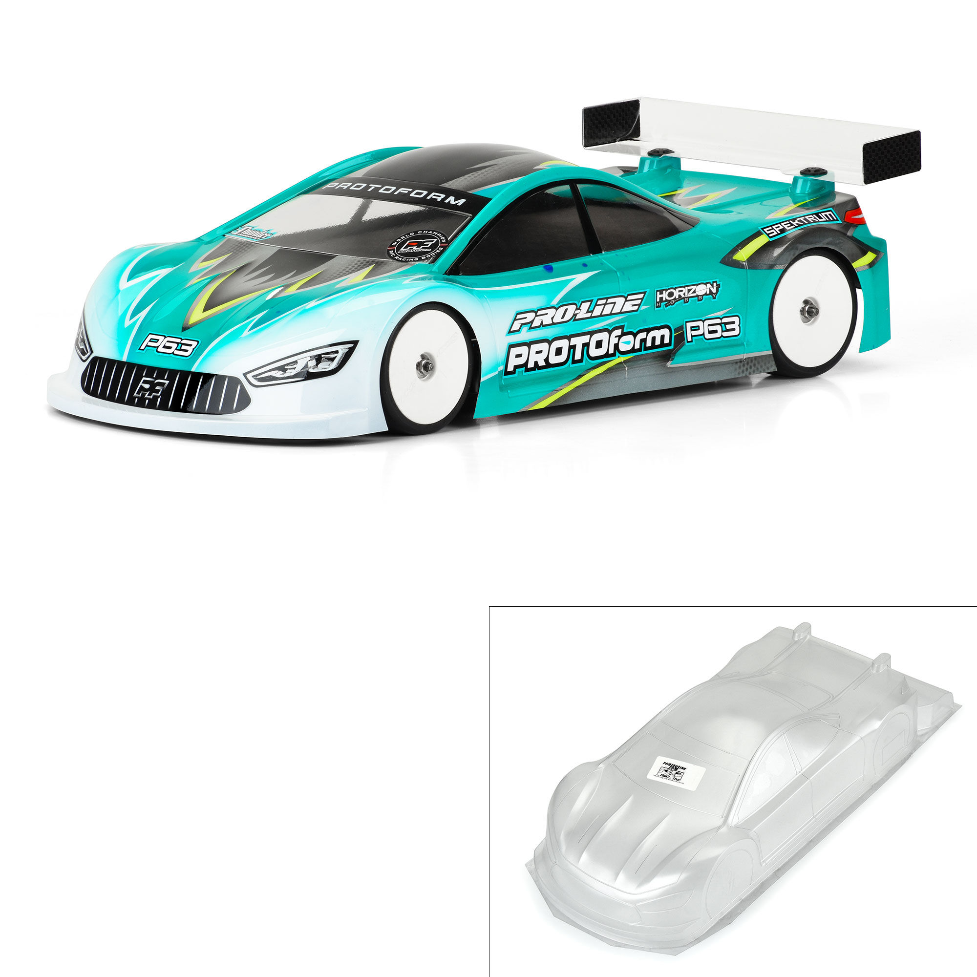 1/10 P63 Light Weight (0.65mm) Clear Body for 190mm TC