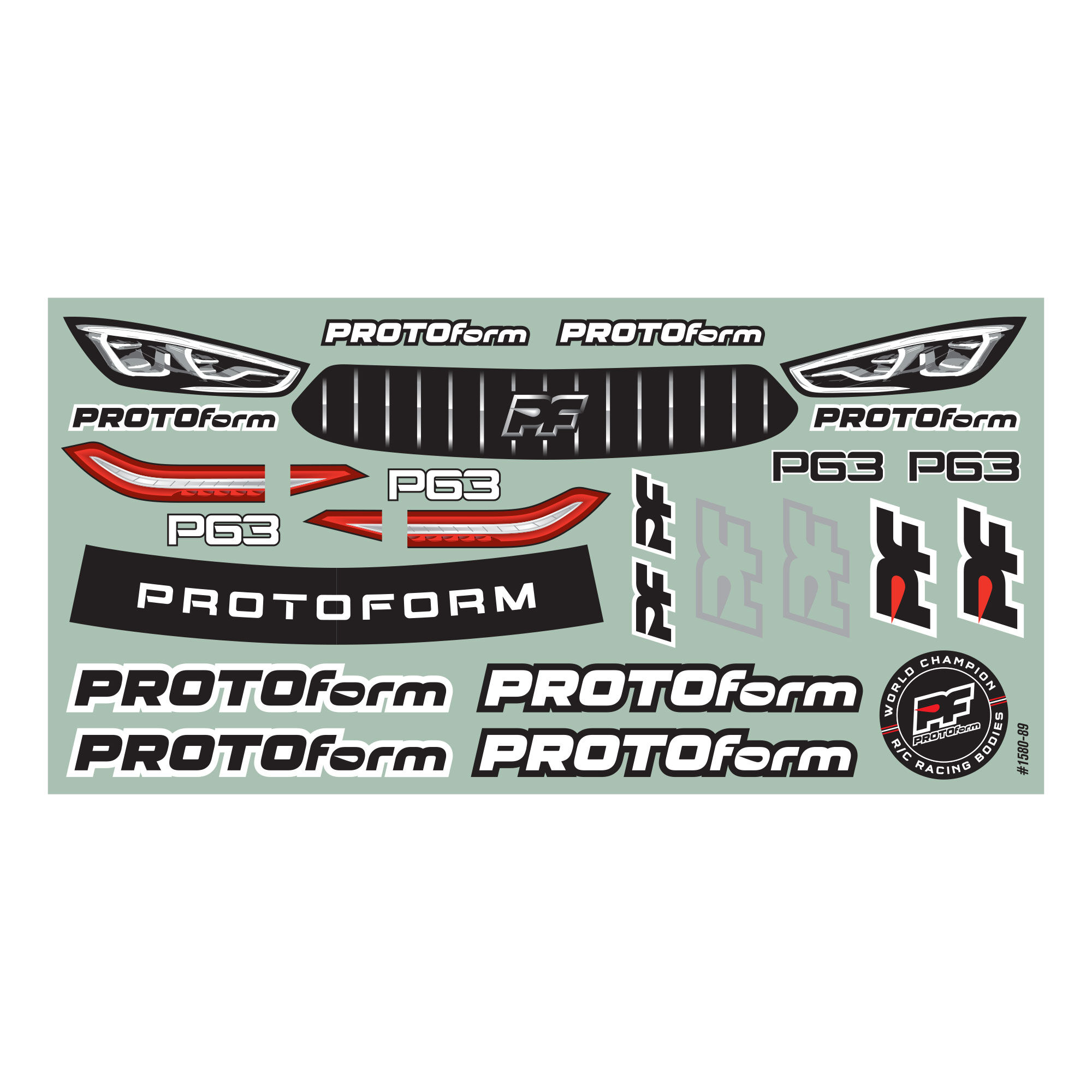 1/10 P63 Light Weight (0.65mm) Clear Body for 190mm TC-9