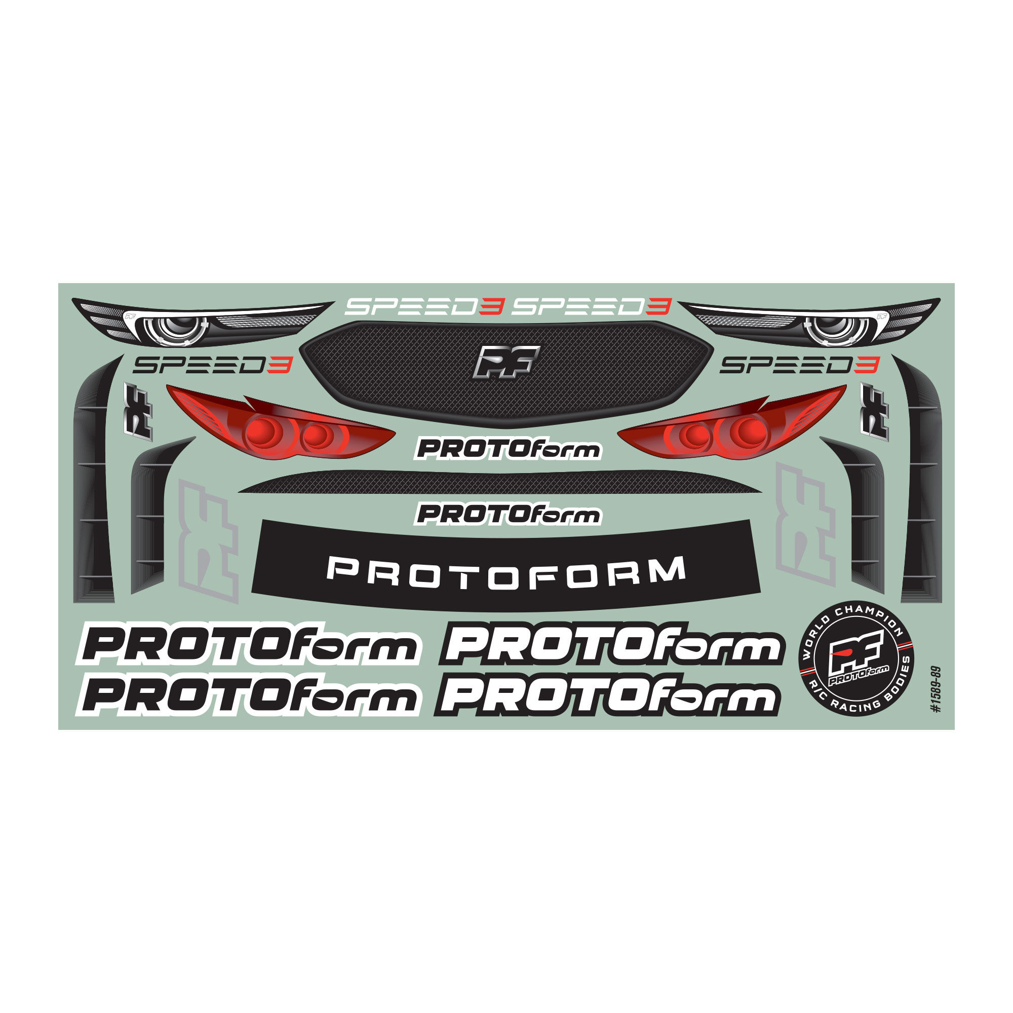 1/10 Speed3 Clear Body: 190mm FWD TC-9