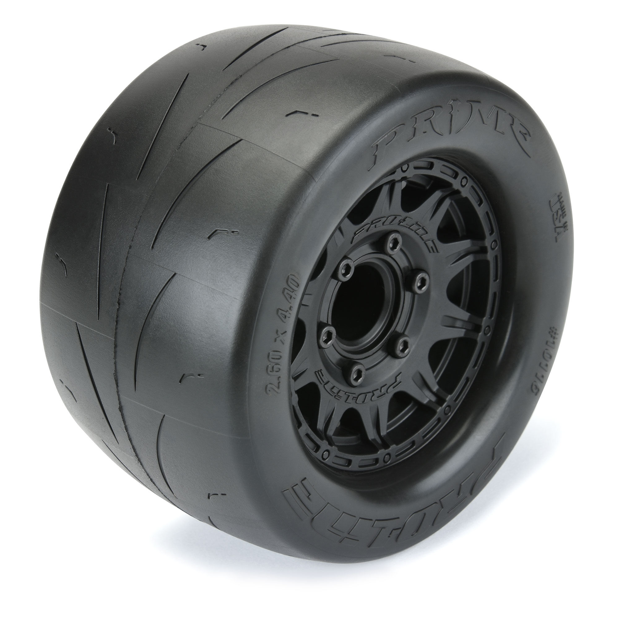 1/10 Prime Front/Rear 2.8" Street MT Tires Mounted 12mm Blk-4