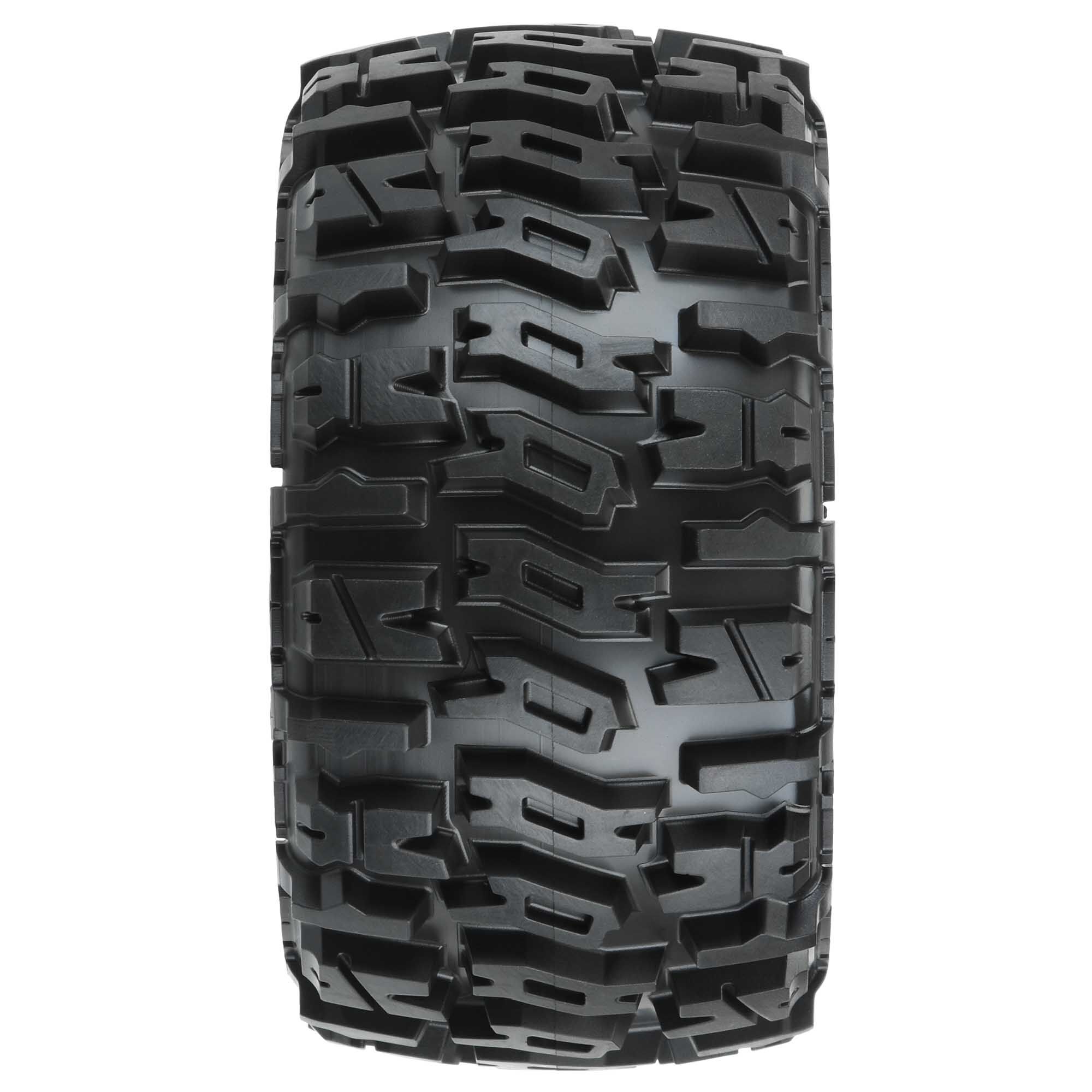 1/10 Trencher LP Front/Rear 2.8" MT Tires Mounted 12mm Blk R-2