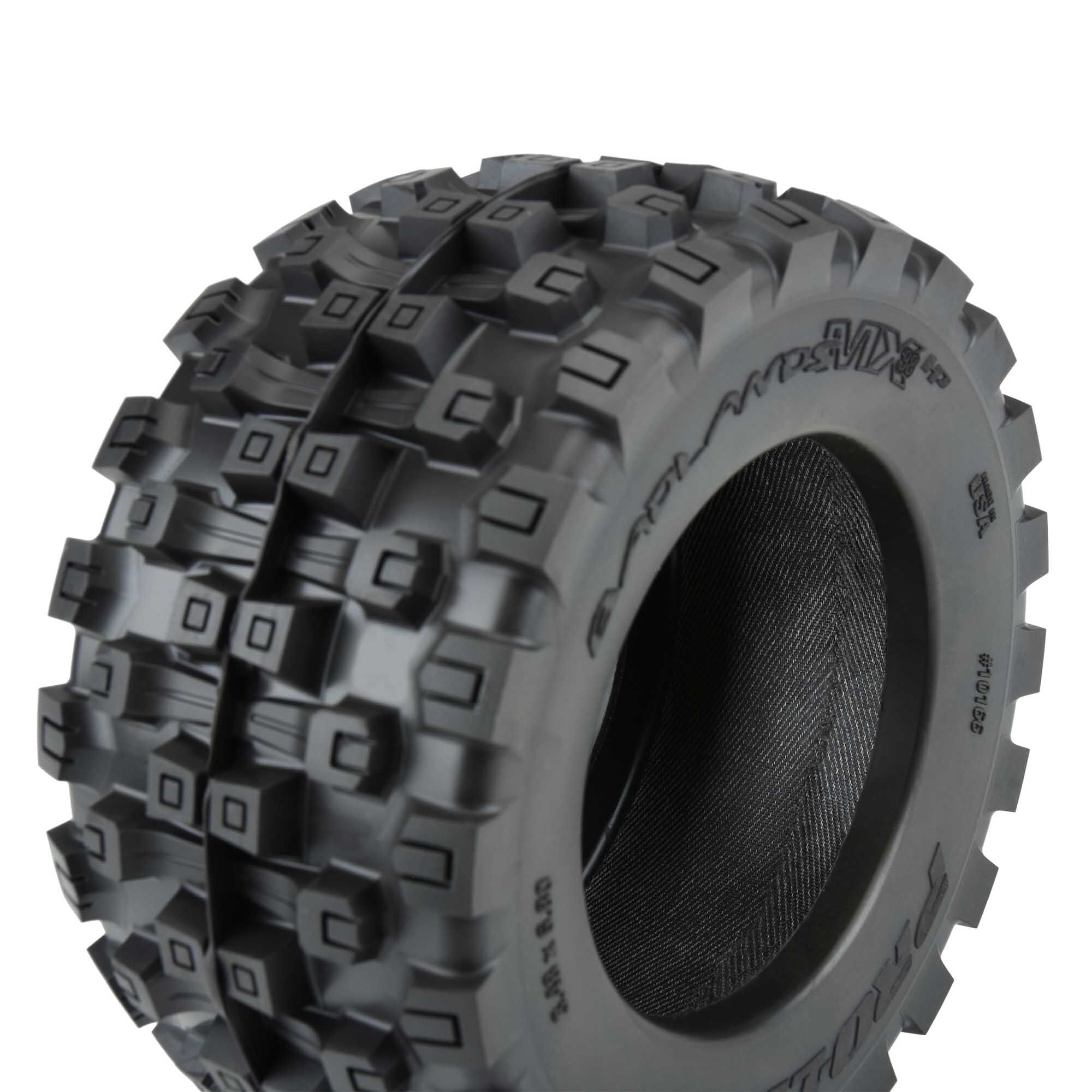 1/8 Badlands MX38 HP BELTED F/R 3.8" MT Mounted 17mm Blk Rai-5