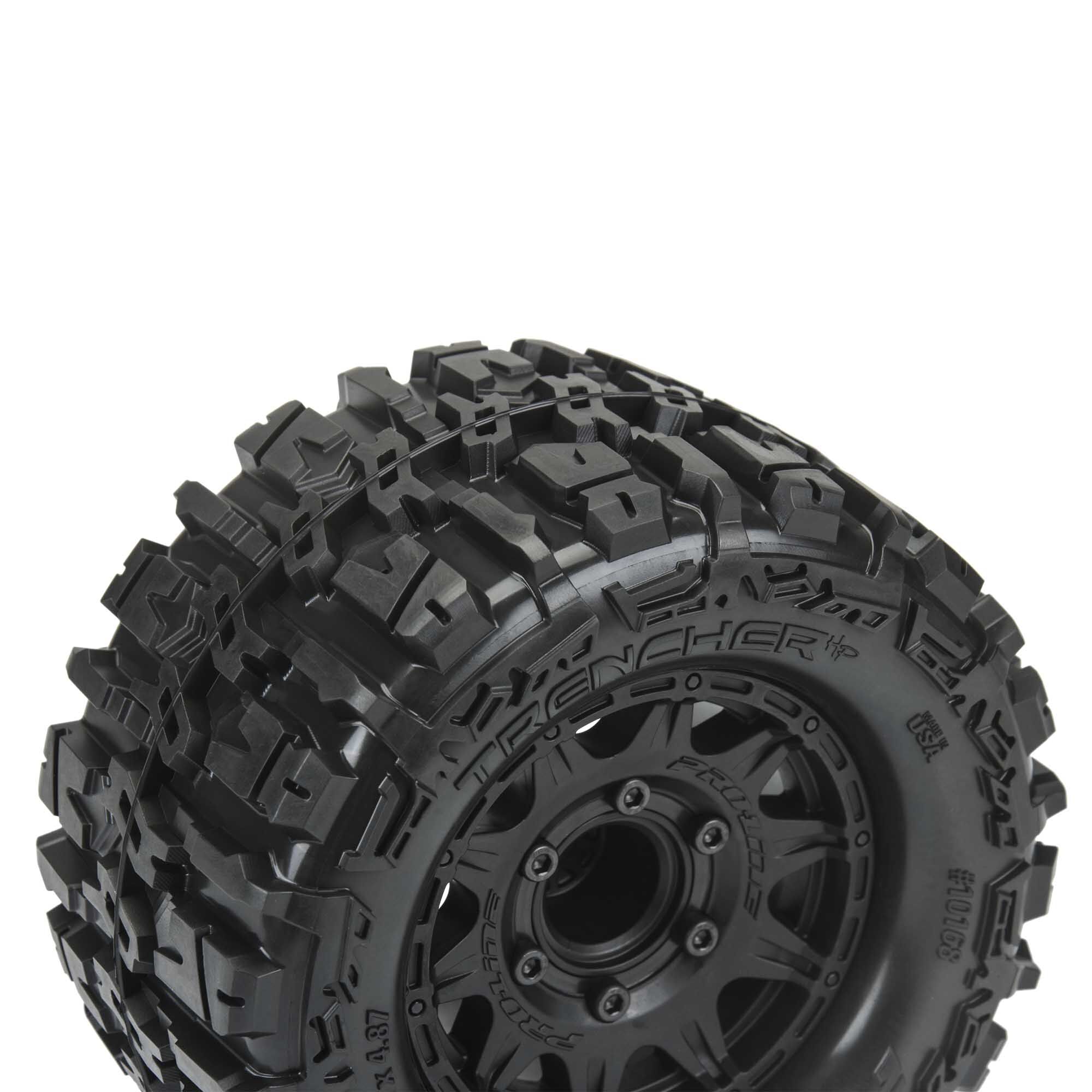 1/10 Trencher HP BELTED F/R 2.8" MT Tires Mounted 12mm Blk R-4