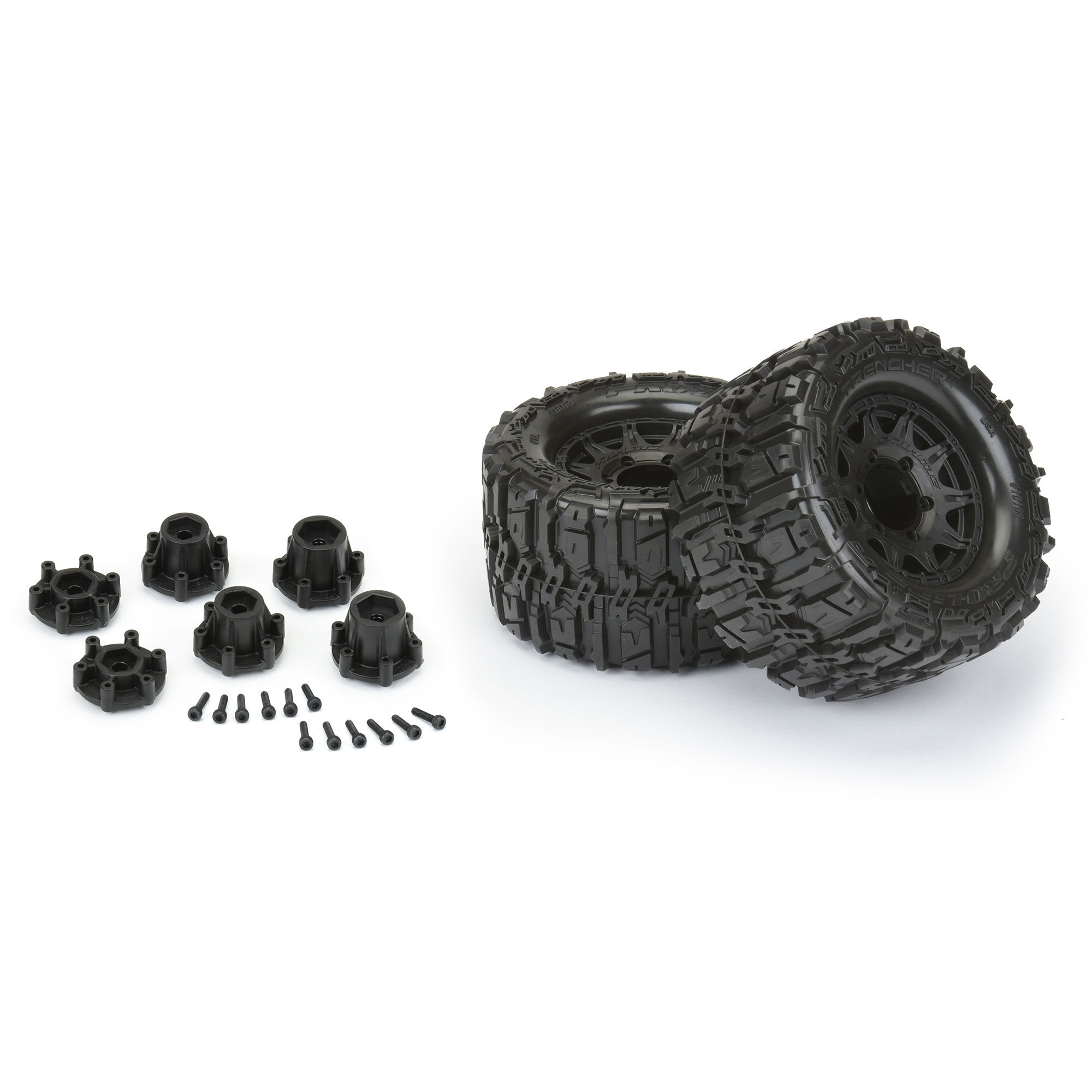 1/10 Trencher HP BELTED F/R 2.8" MT Tires Mounted 12mm Blk R-7