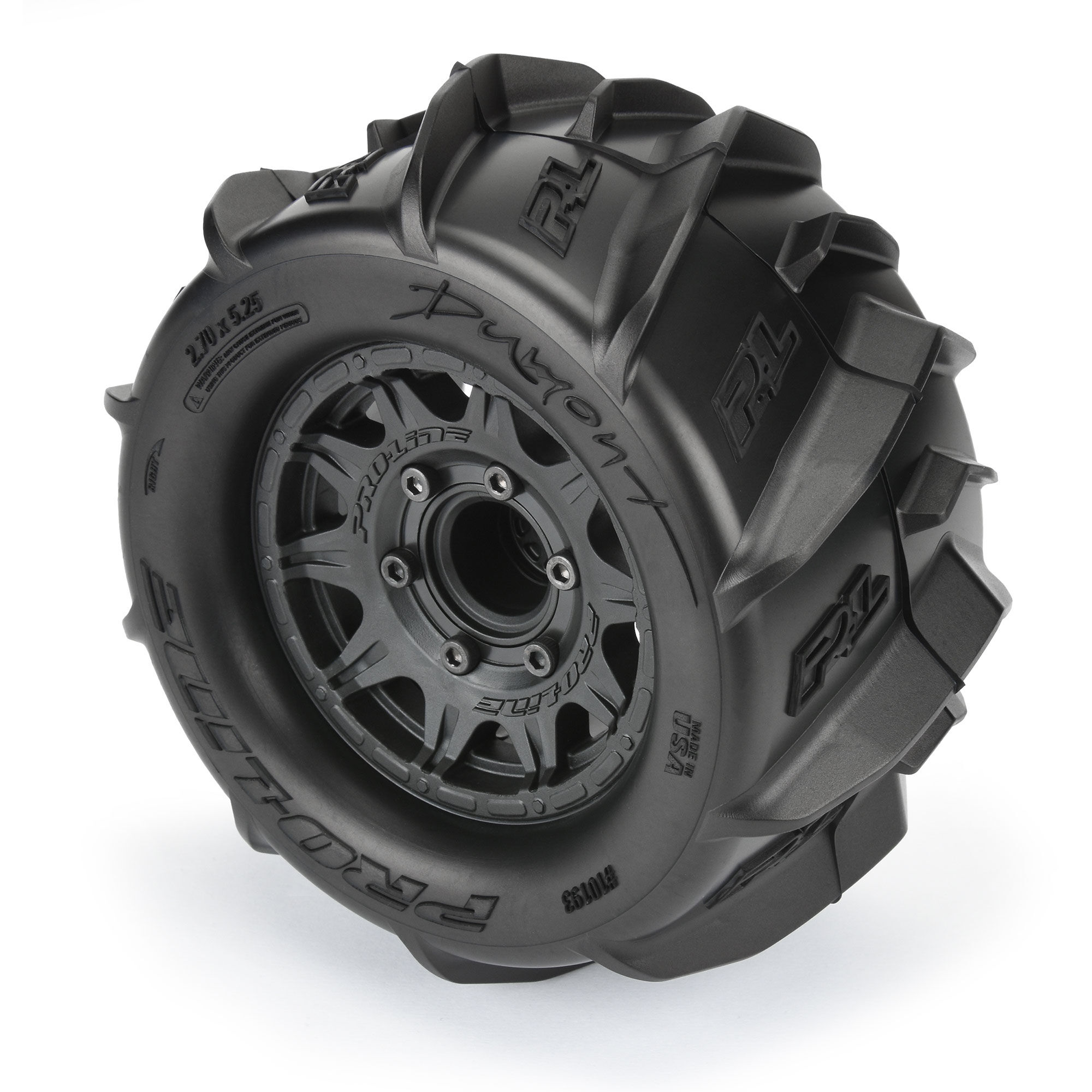 1/10 Dumont Front/Rear 2.8" MT Tires Mounted 12mm Blk Raid (-5
