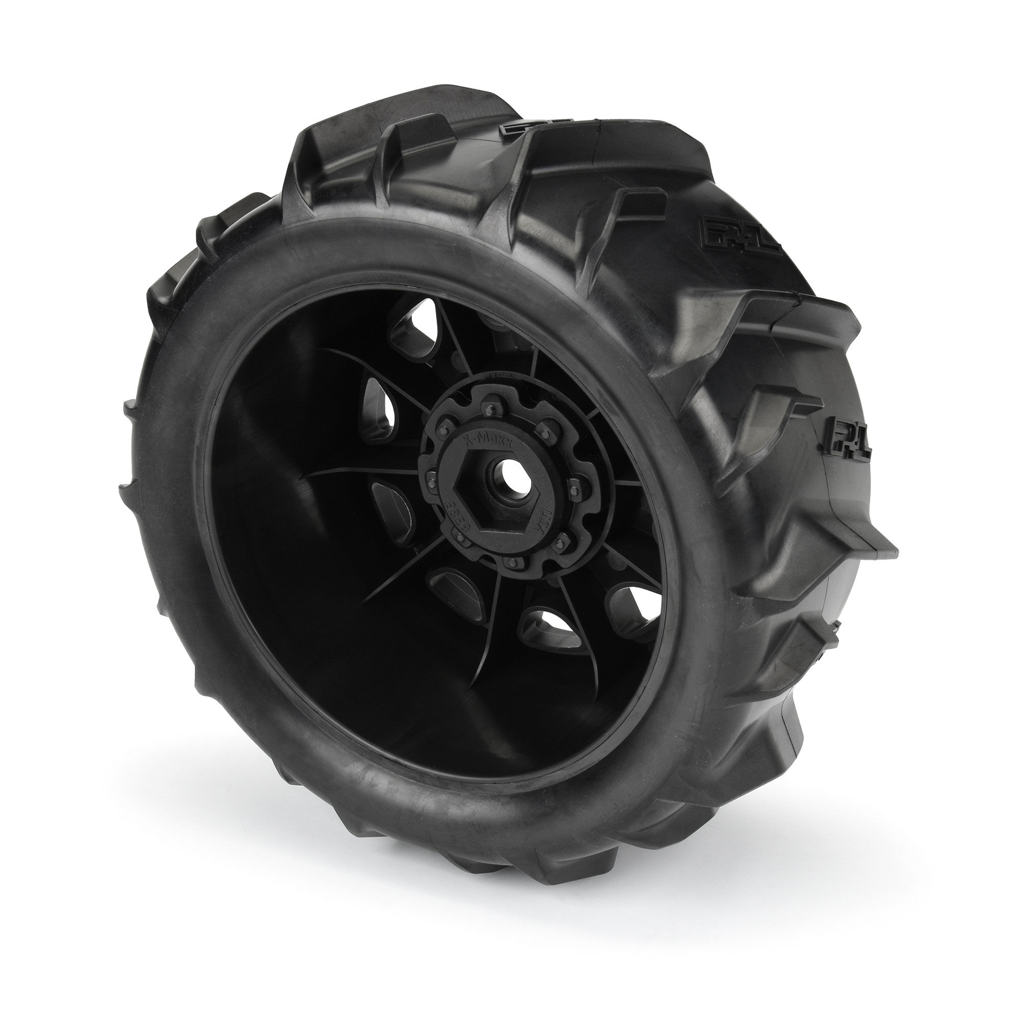 1/6 Dumont Sand/Snow Front/Rear 5.7" Tires Mounted on Raid 8-4