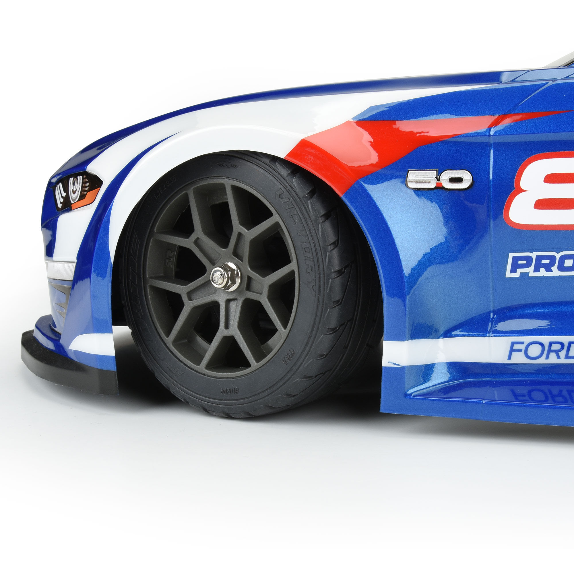 1/8 Vector S3 Front/Rear 35/85 2.4" Belted Mounted Tires, 14-4