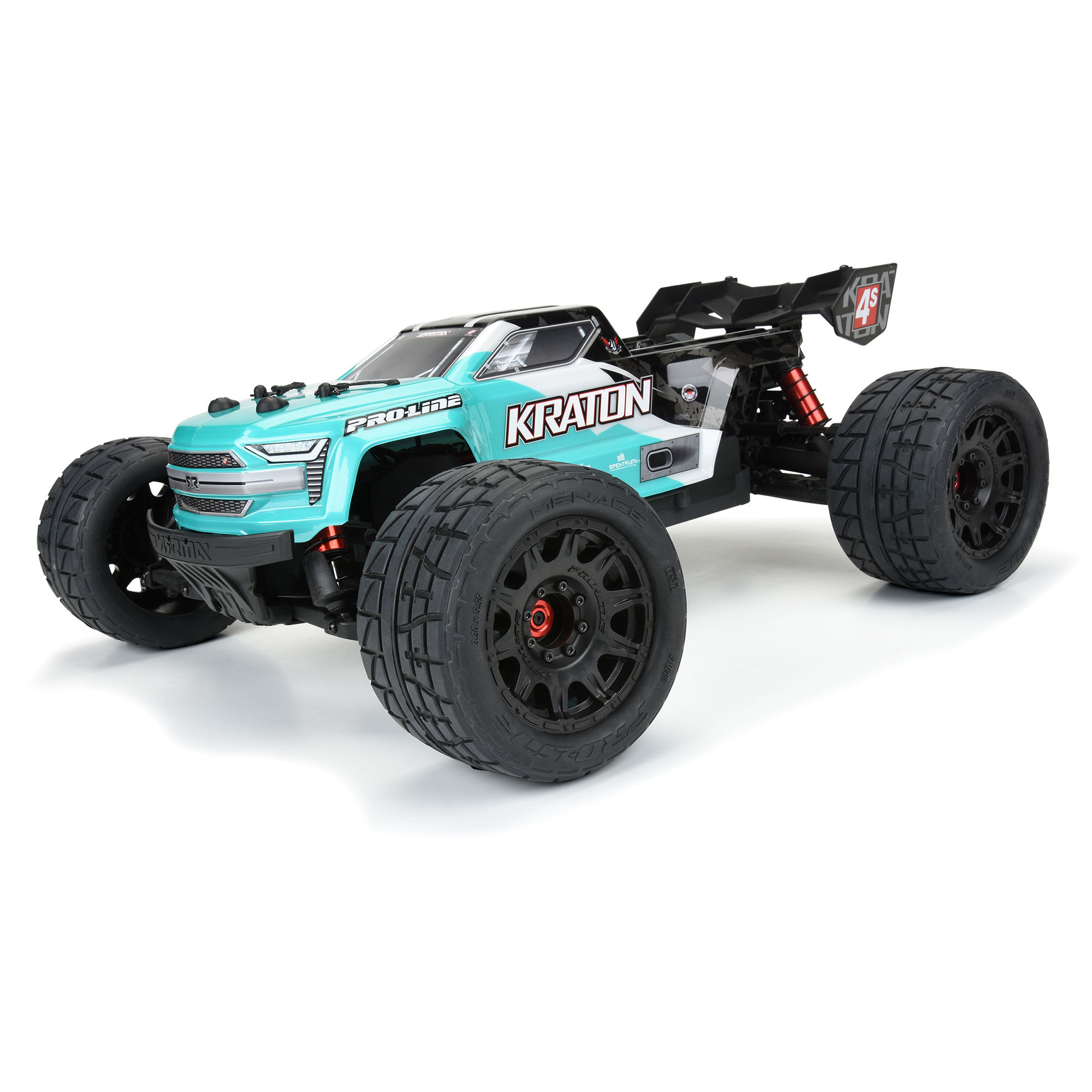 1/8 Menace HP BELTED Fr/Rr 3.8" MT Tires Mounted 17mm Black-5