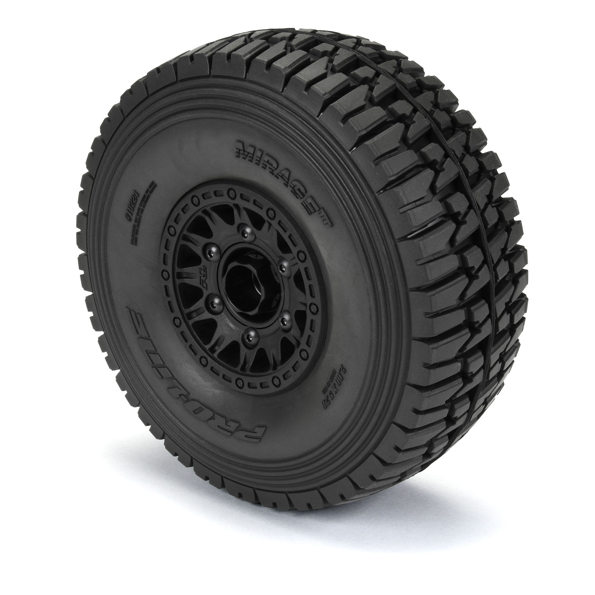 1/7 Mirage TT BELTED F/R Tires MTD 17mm Blk Raid (2): Mojave-5