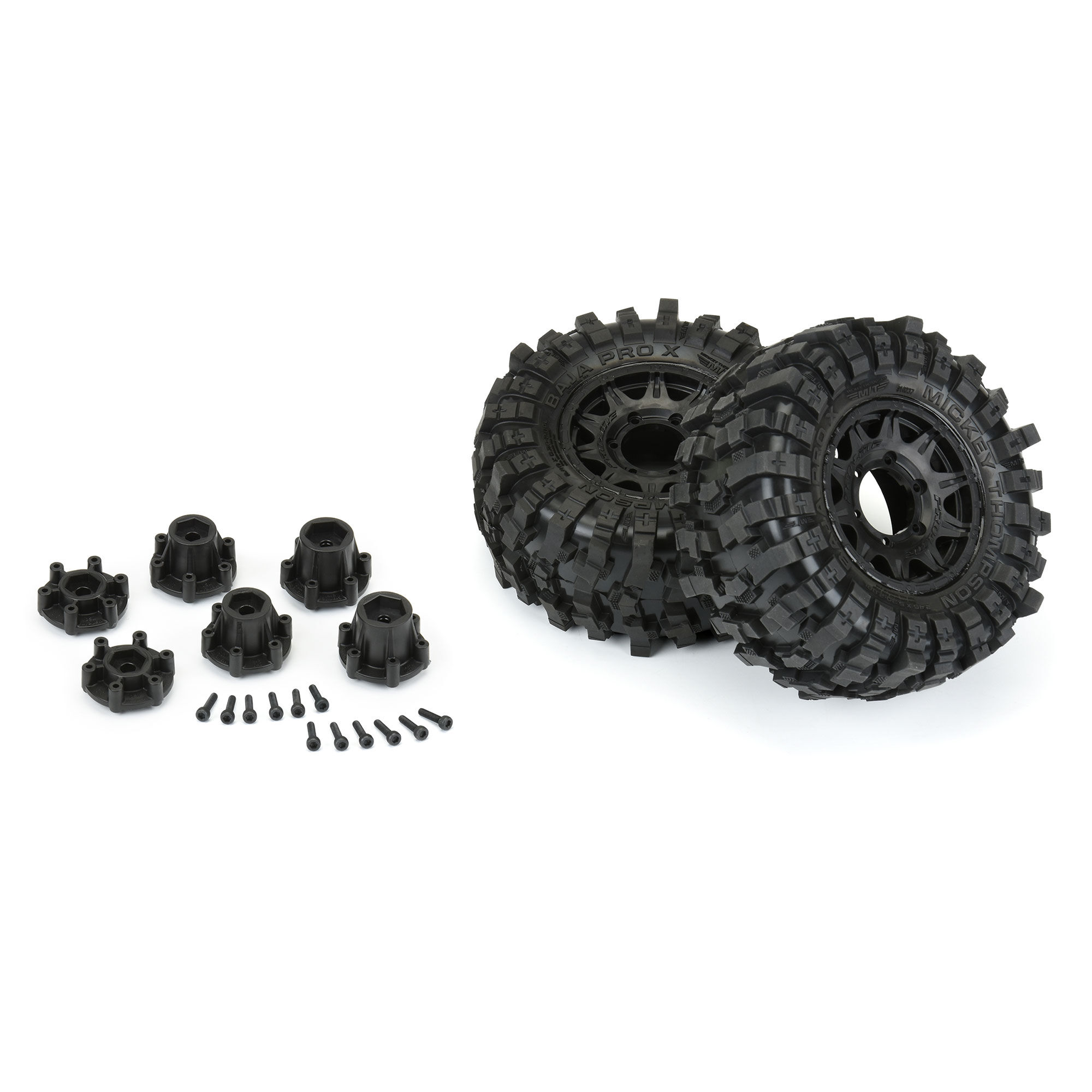 Mickey Thompson Baja Pro X 2.8" Tires Mounted on Raid Black-3