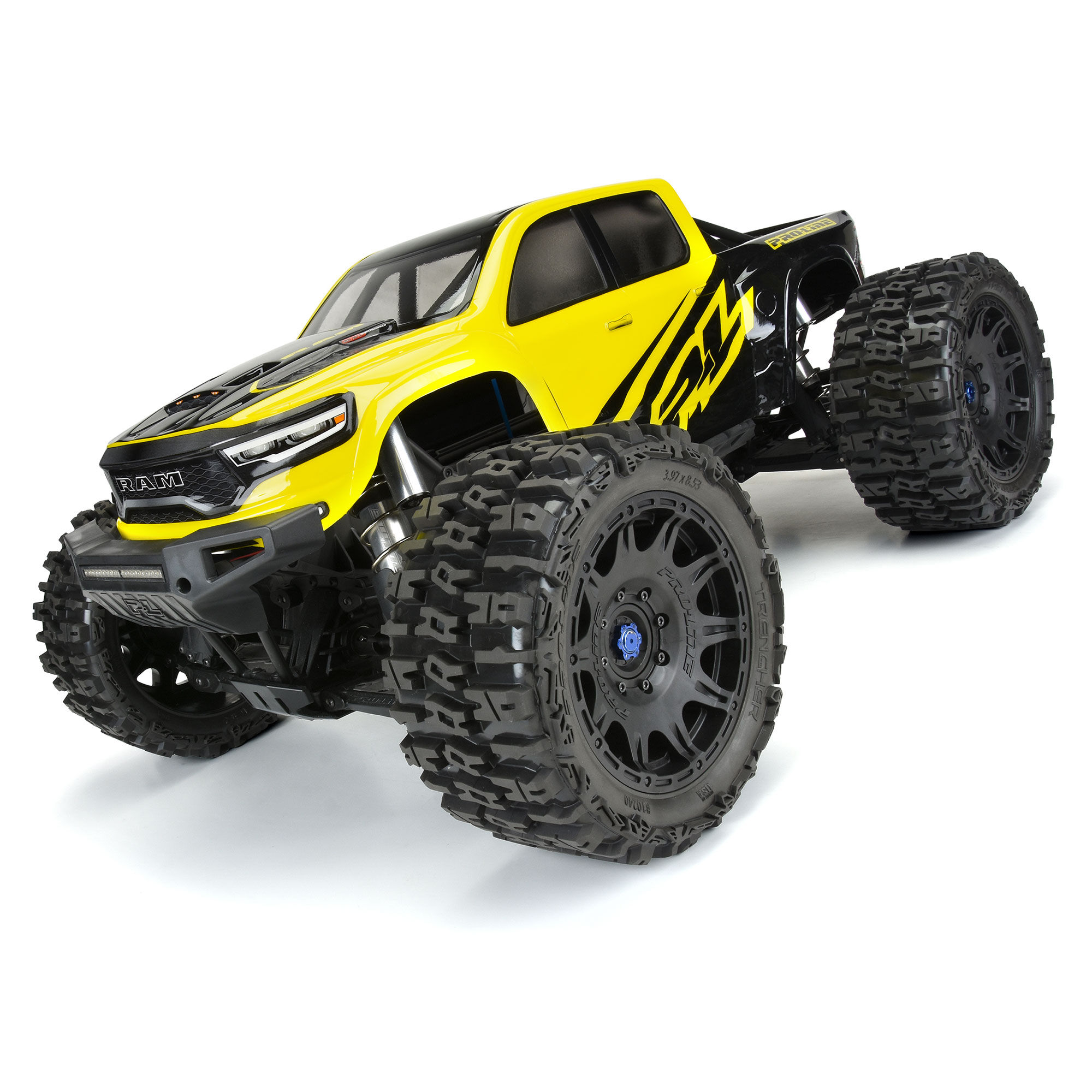 1/6 Trencher F/R 5.7" Tires Mounted 24mm Black Raid 8x48 Hex-5