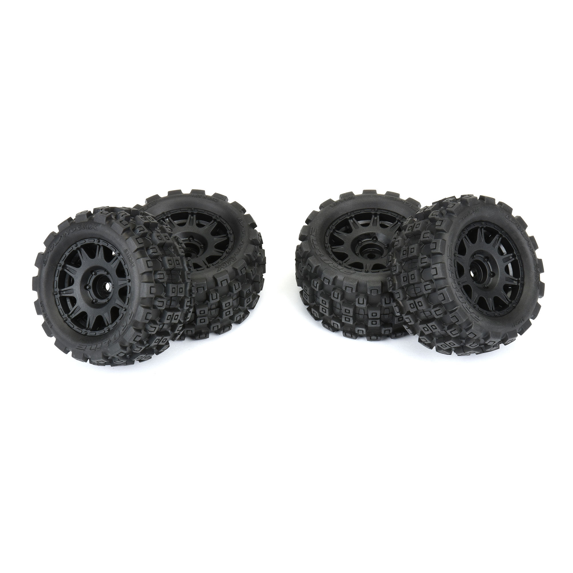 Badlands MX 1.85" All-Terrain Truck Tires (4) Mounted on Rai-4