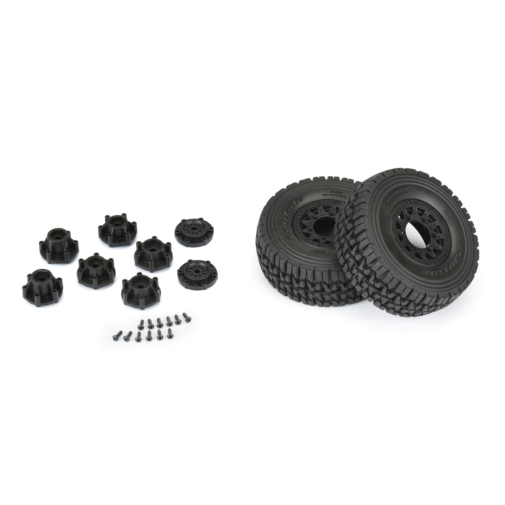 1/10 Mirage TT F/R 2.2"/3.0" 12mm & 14mm Black Raid Wheels (-3