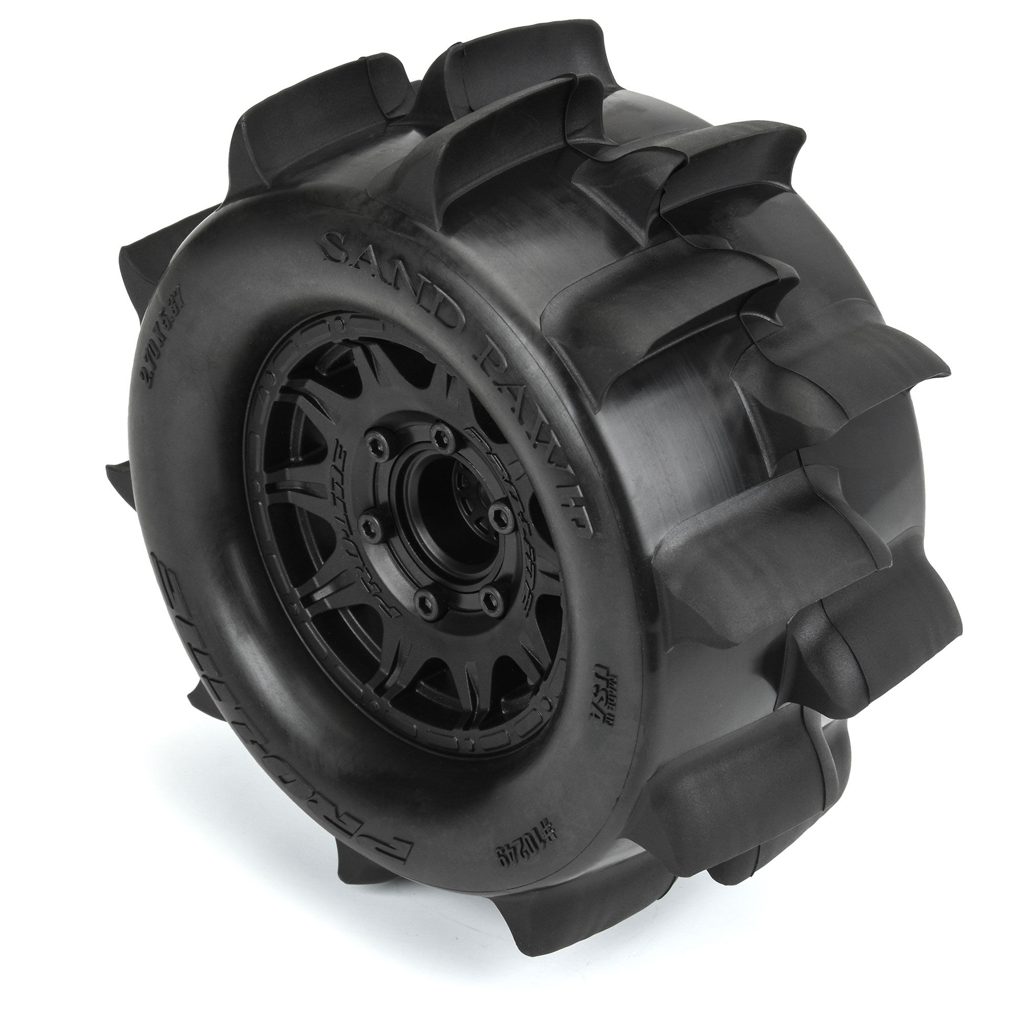 1/10 Sand Paw HP BELTED F/R 2.8" MT Tires MTD 12/14mm Black-4