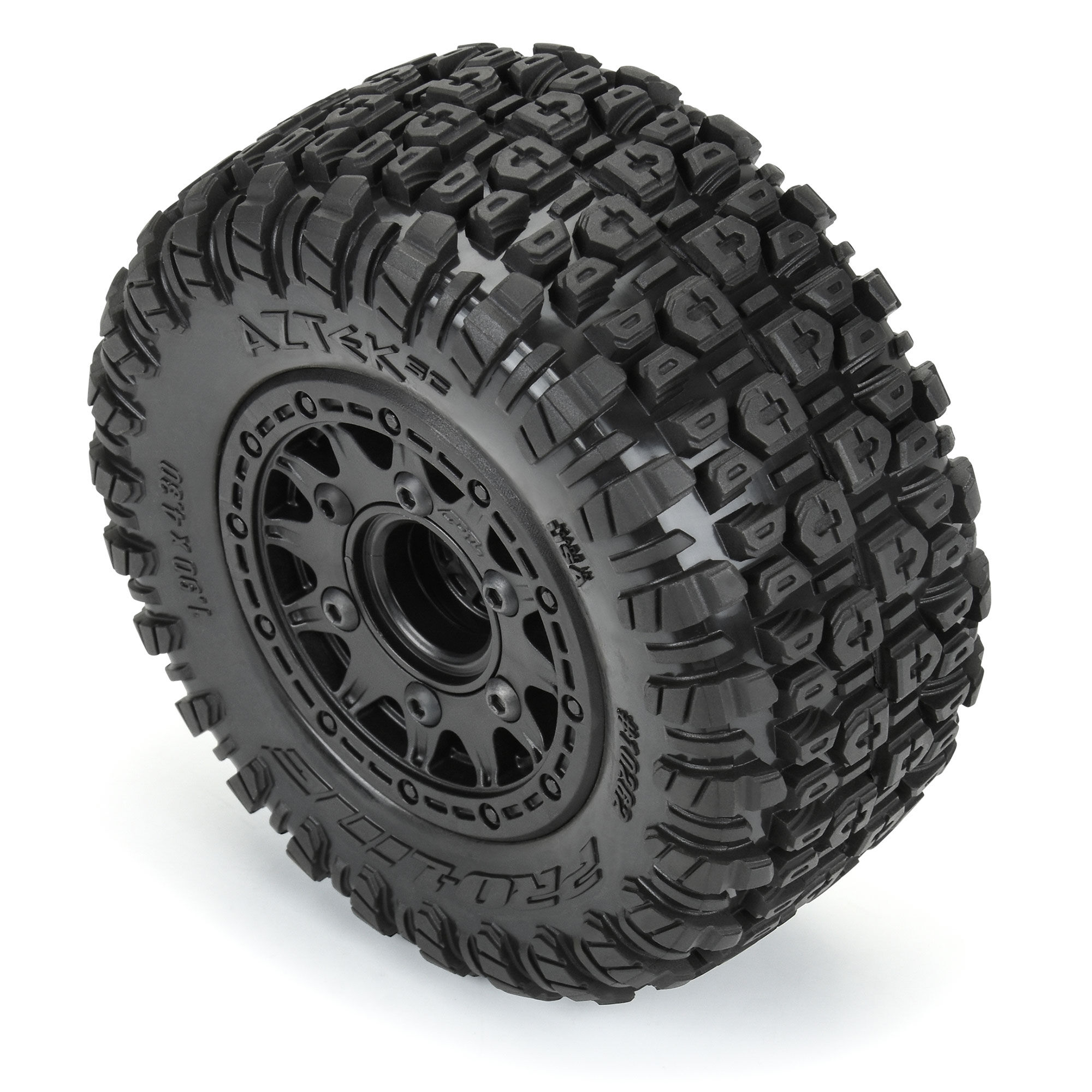 1/10 Aztek M2 F/R 2.2"/3.0" SC MTD 12mm & 14mm Black Raid Wh-4