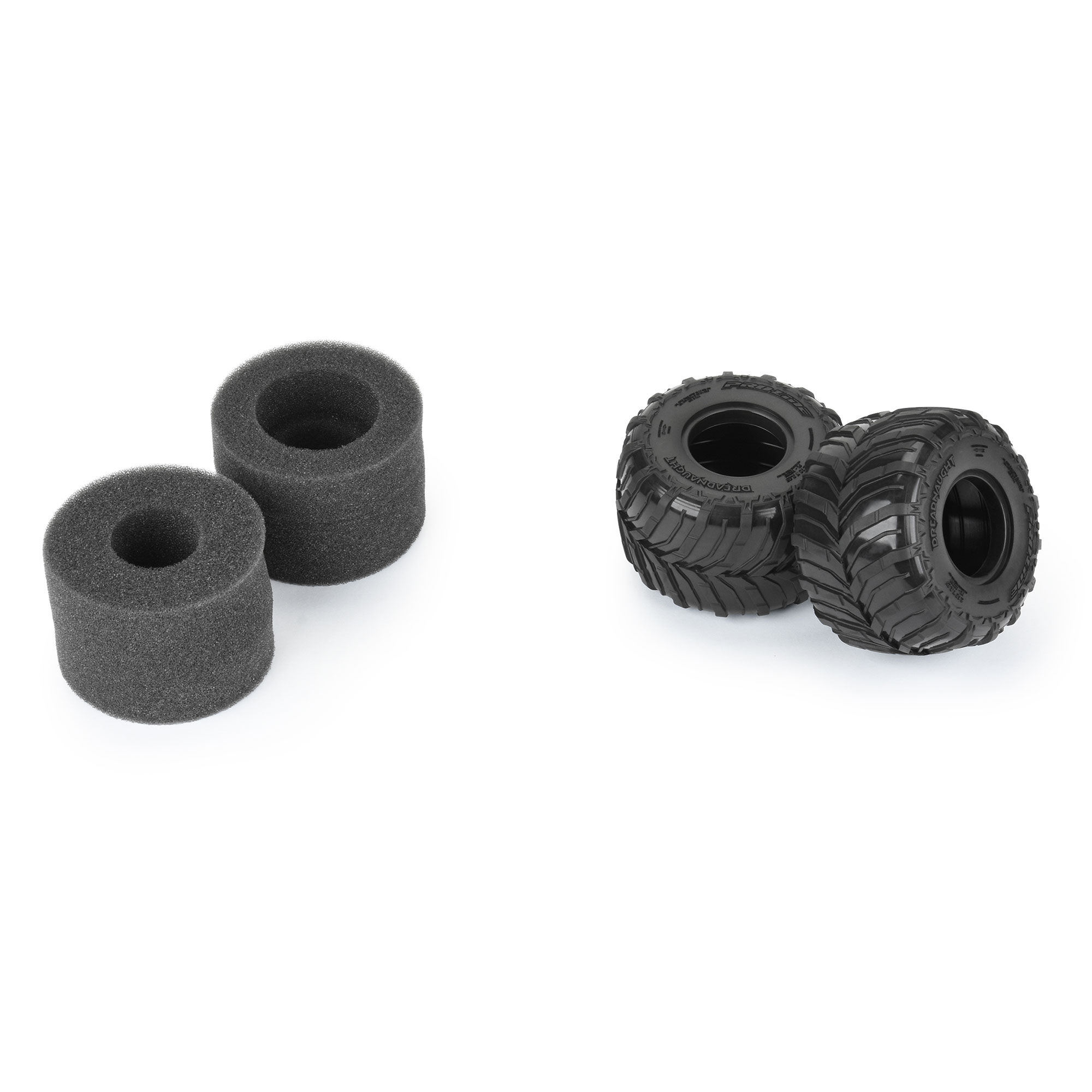 1/18 Dreadnaught 1.25"/1.75" F/R MT Tires (2): Mini LMT-6