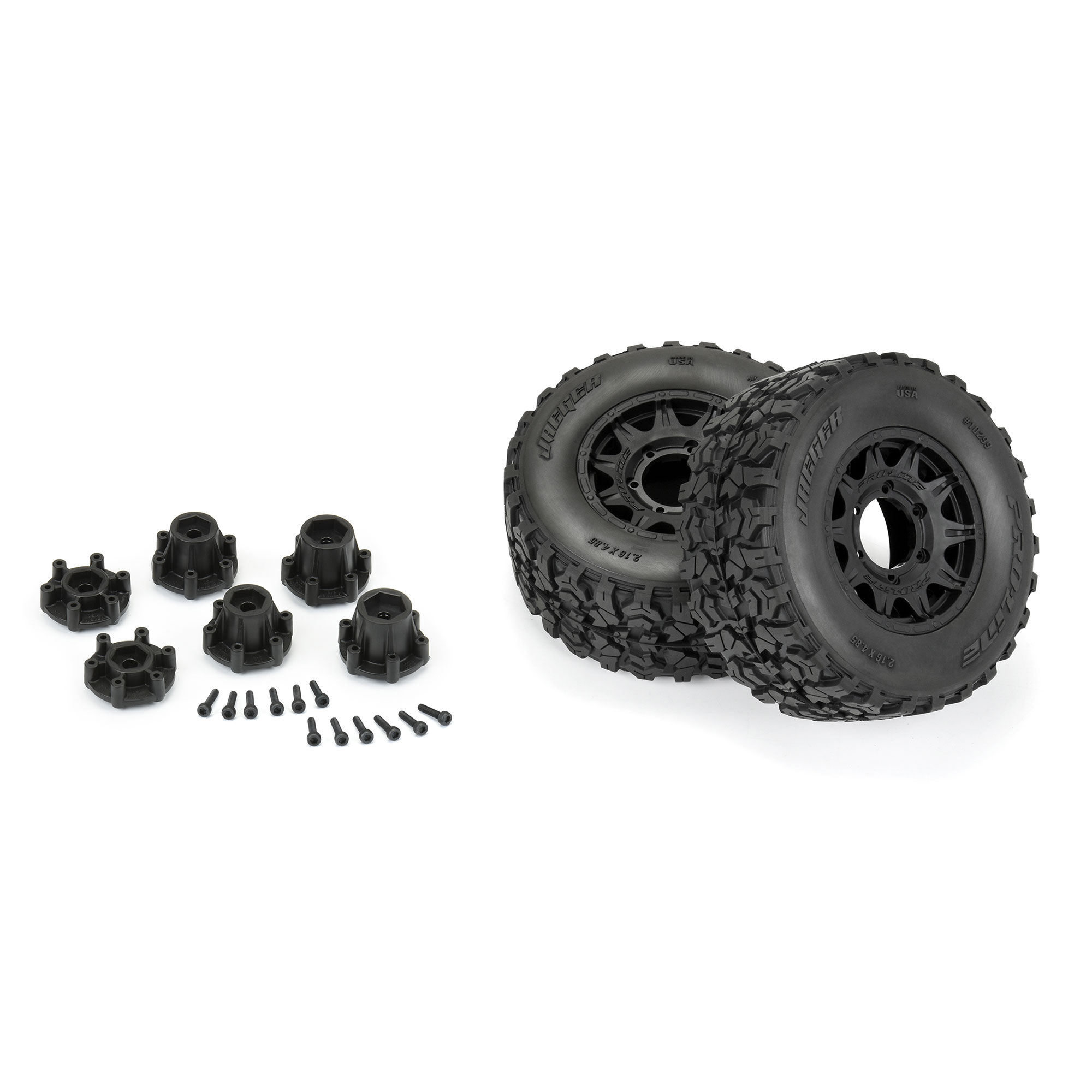 1/10 Jaeger HP BELTED F/R 2.8" MT Tires MTD 12mm/14mm Black-3