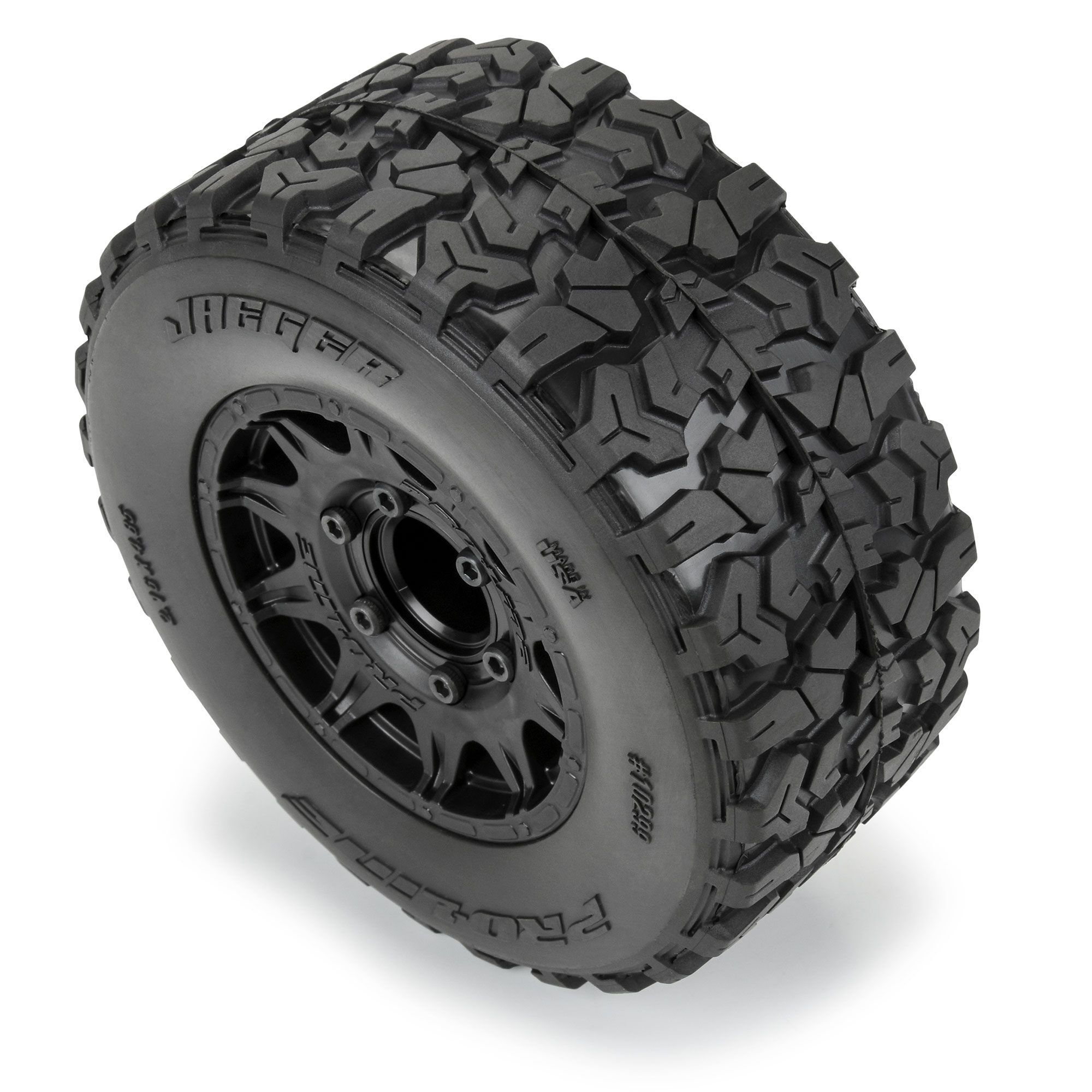 1/10 Jaeger HP BELTED F/R 2.8" MT Tires MTD 12mm/14mm Black-5