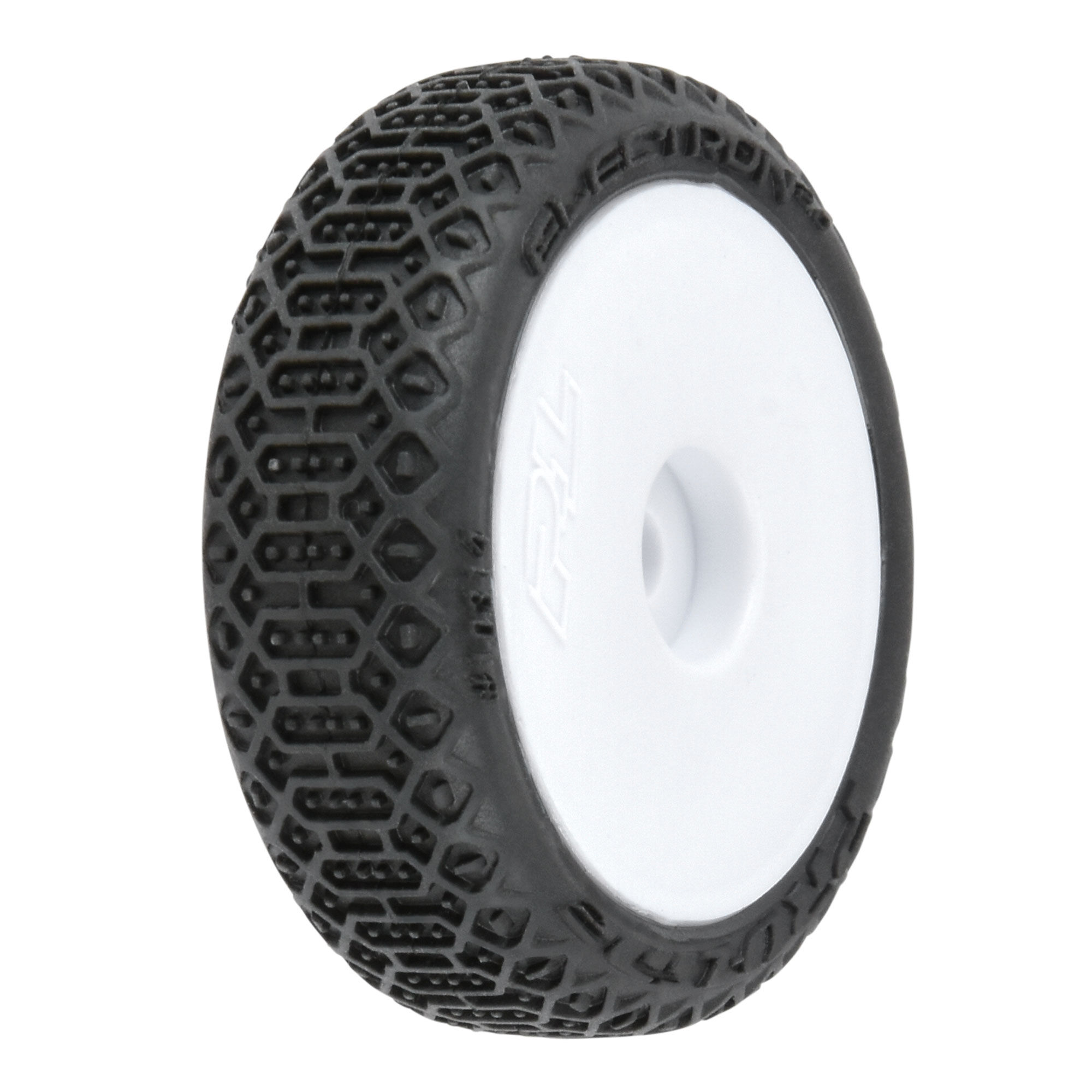 1/24 Electron 2.0 Buggy F/R Tires Mounted 7mm White (4): Mic