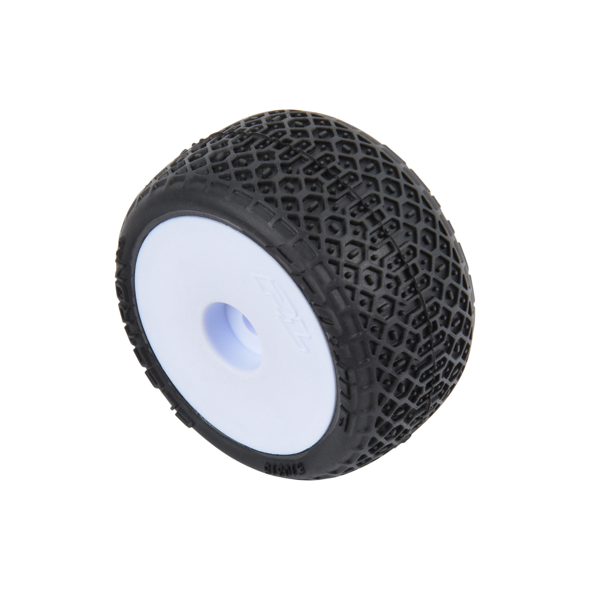 1/24 Electron 2.0 Buggy F/R Tires Mounted 7mm White (4): Mic-2