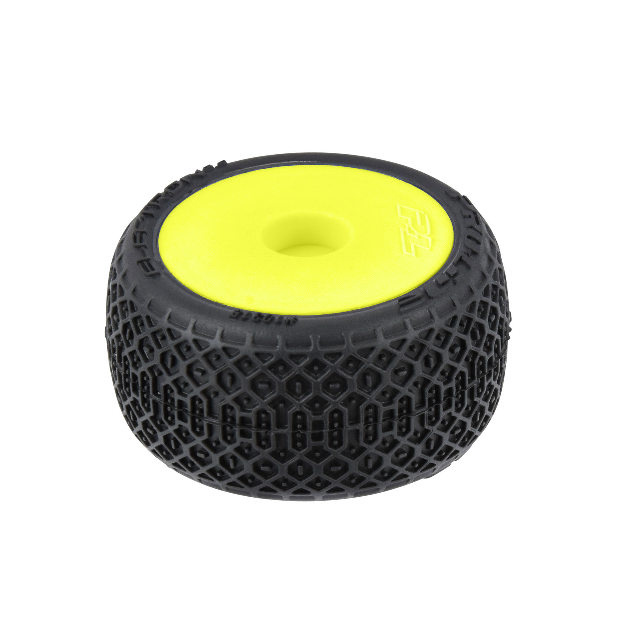 1/28 Electron 2.0 T F/R Tires Mounted 7mm Yellow (4): Micro--4