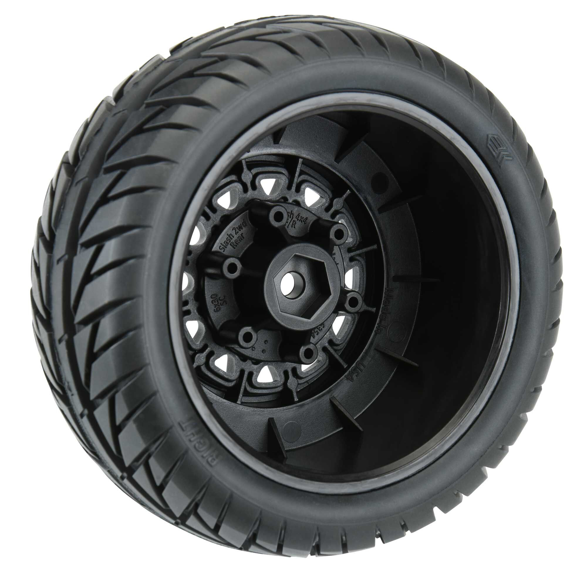 1/10 Street Fighter Fr/Rr 2.2"/3.0" SC Mounted 12mm Black Ra-4