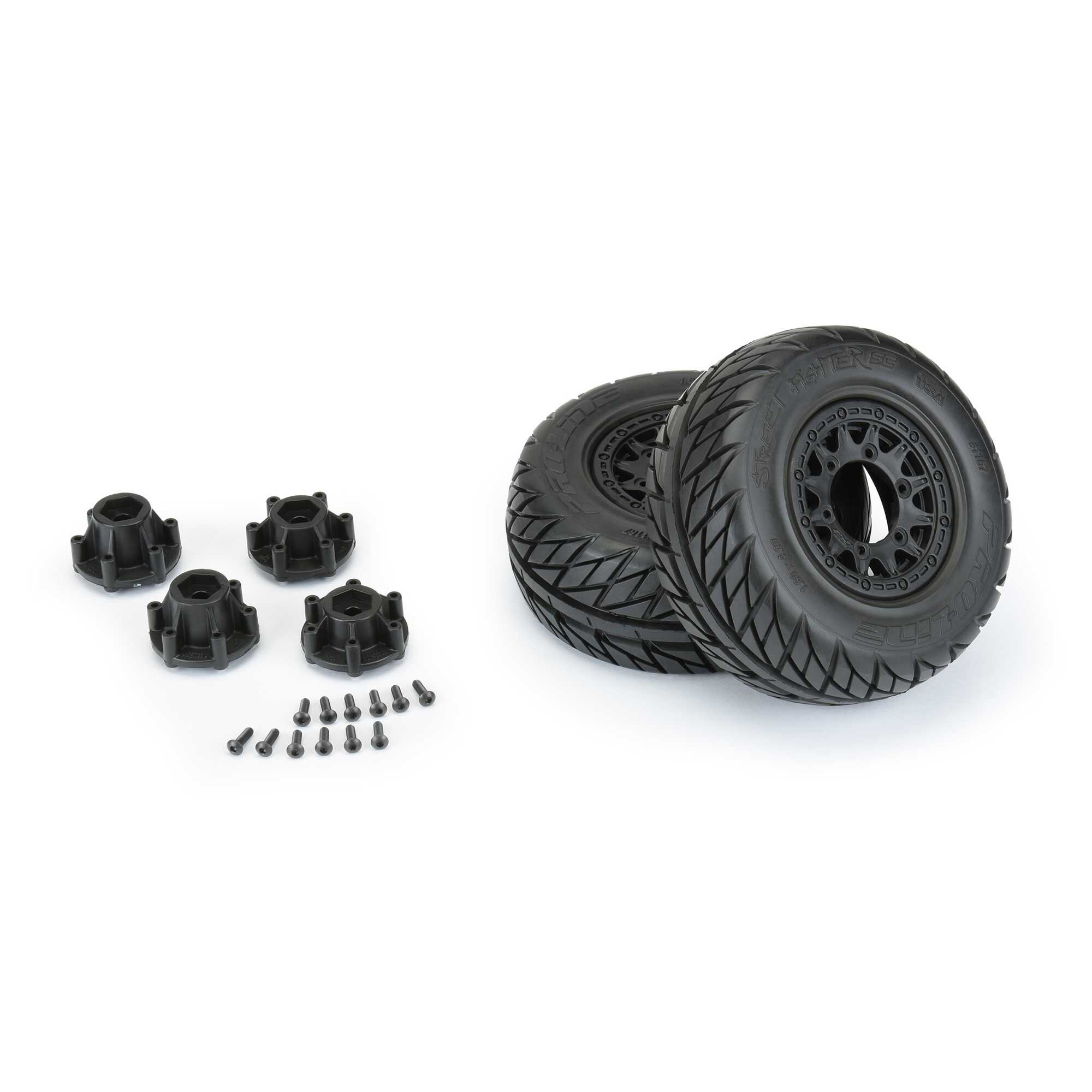 1/10 Street Fighter Fr/Rr 2.2"/3.0" SC Mounted 12mm Black Ra-5