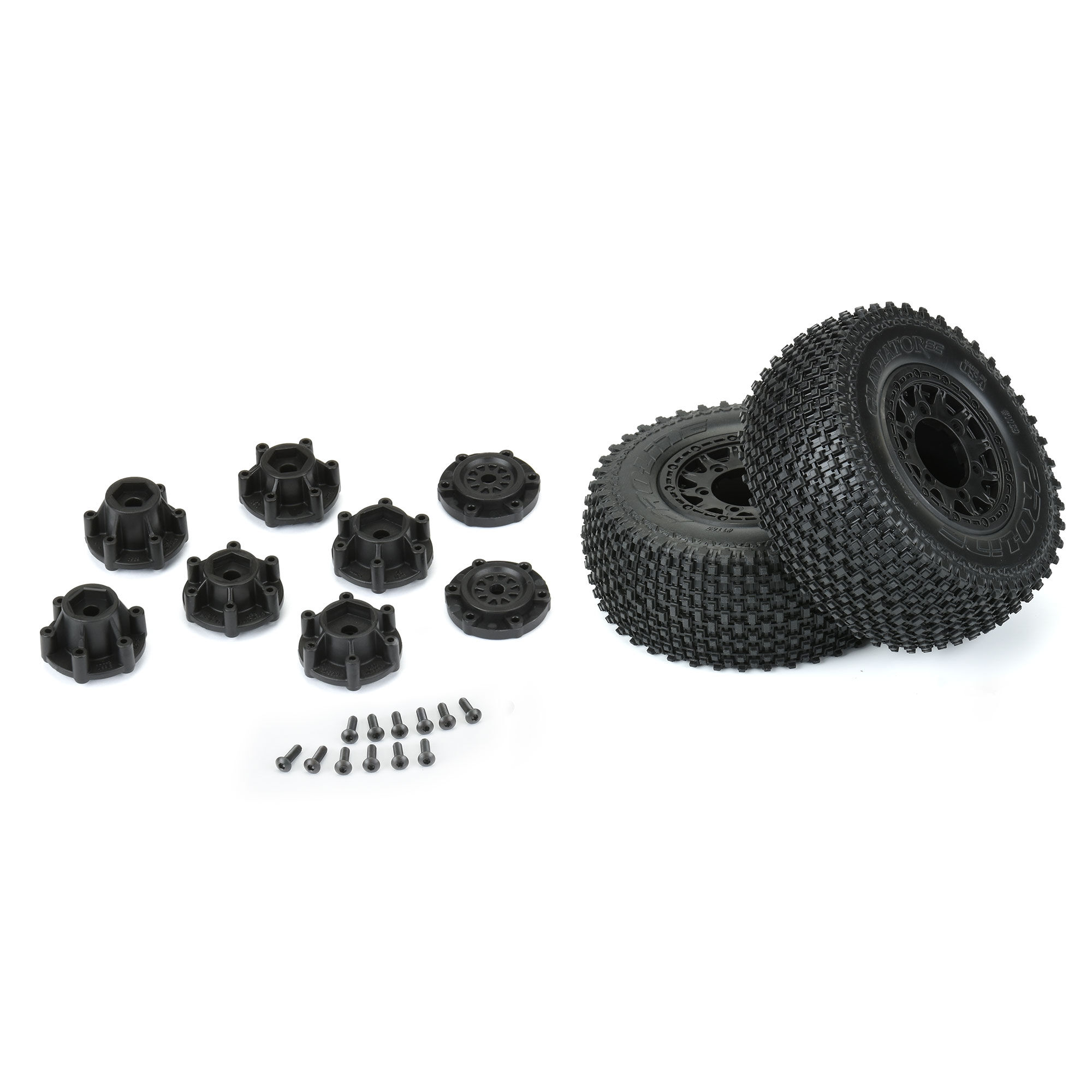 1/10 Gladiator M2 Front/Rear 2.2"/3.0" SC Mounted 12mm Blk R-5