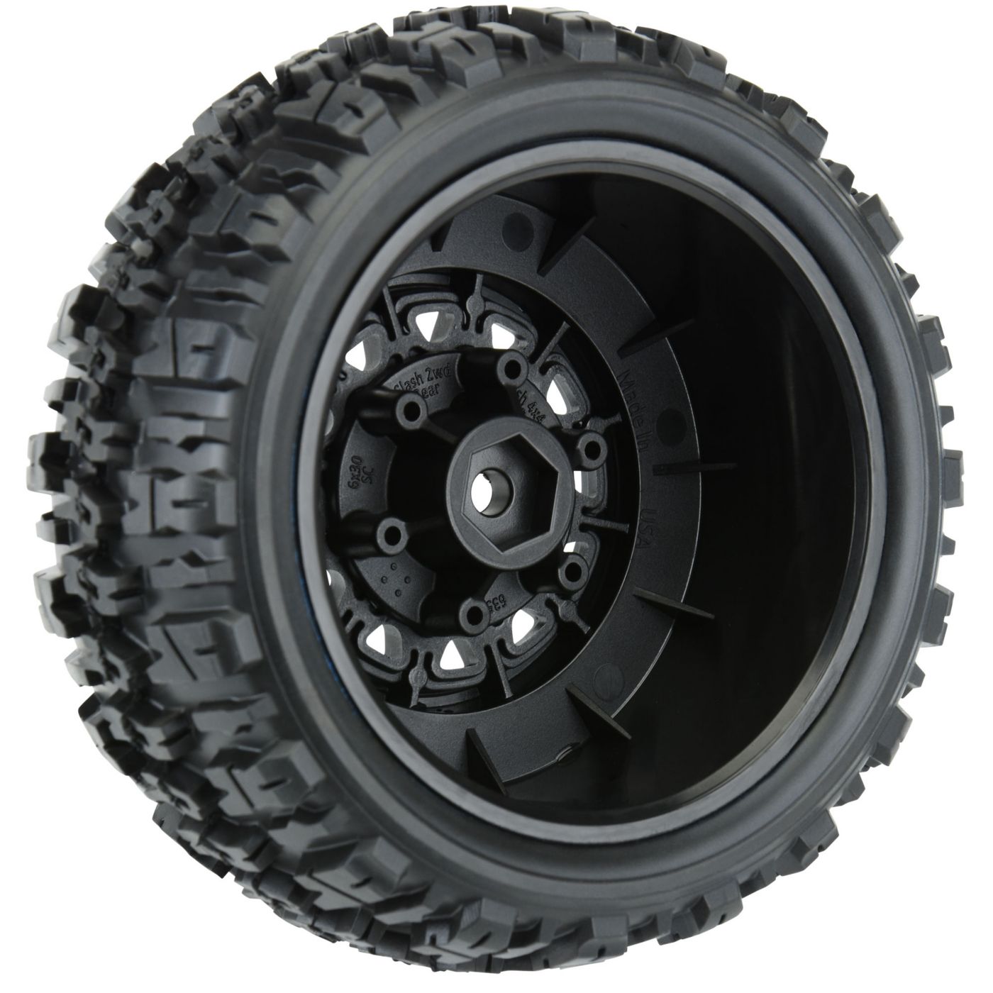 1/10 Trencher X Front/Rear 2.2"/3.0" SC Mounted 12mm Black R-2